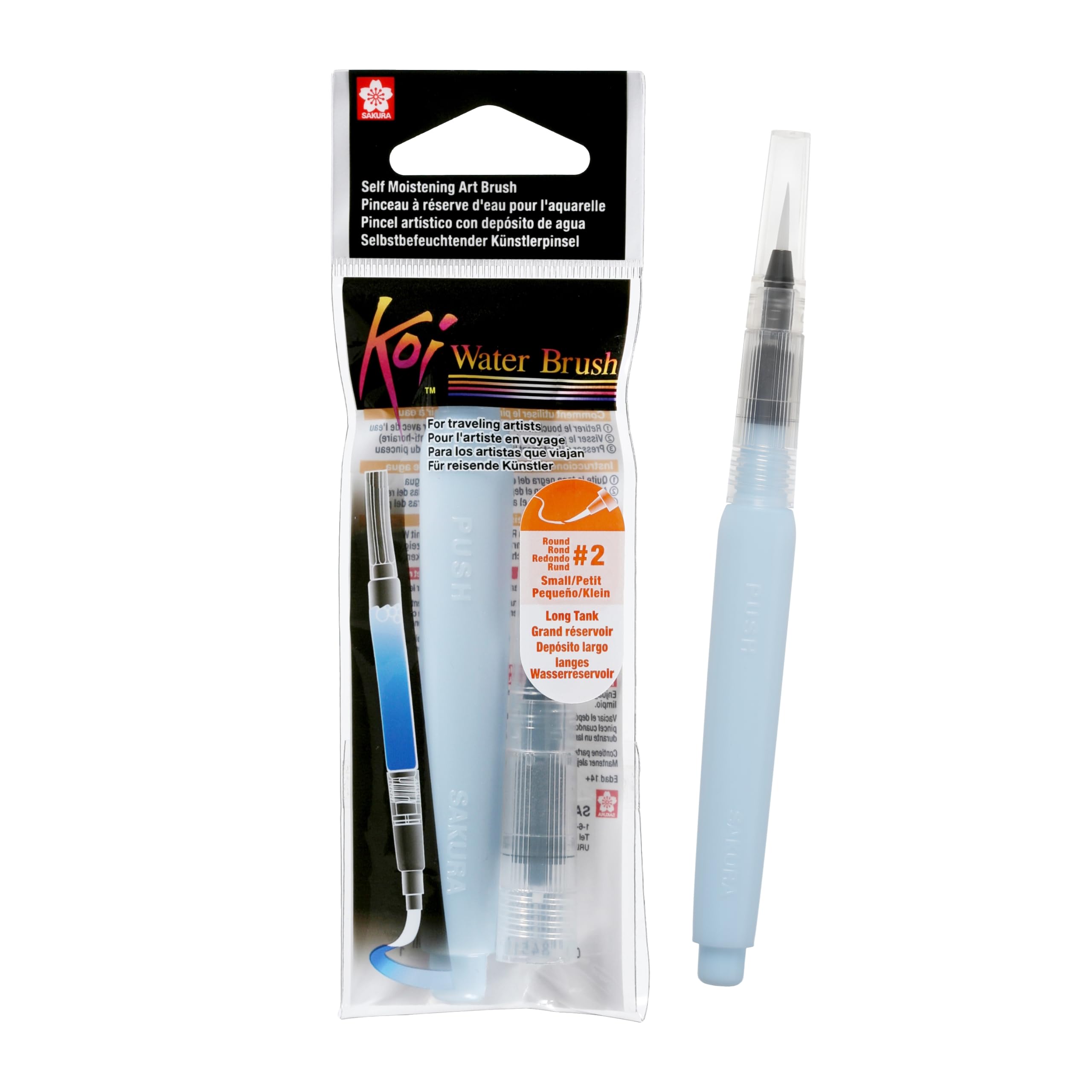 SAKURA Koi Water Brush - 9ml Watercolor Brush with Small Tip for Artists, Sketching, and On-the-Go Painting