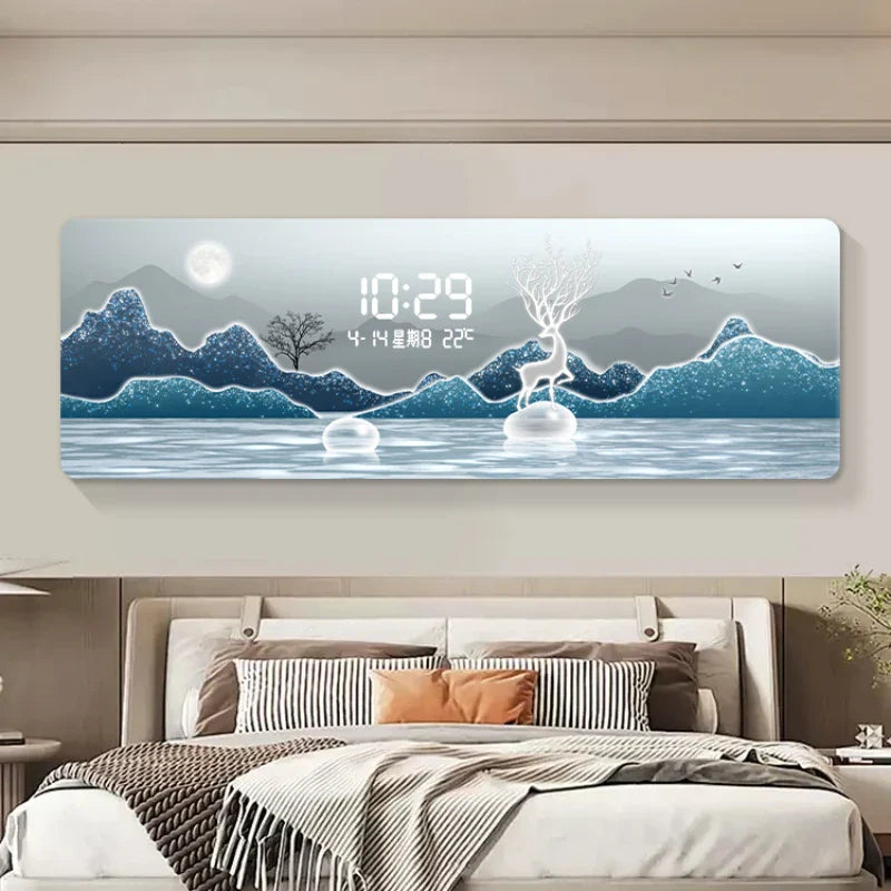 Silent Battery Operated Digital Wall Clock - Large Display with Auto-Dim, Perfect for Bedroom, Office, and Classroom Use