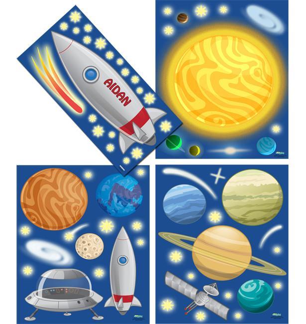 Planet Mural Wall Sticker - Large Space Themed Decal for Kids Room, Nursery, or Classroom Decor | Perfect for DIY Home Decor & Creative Spaces