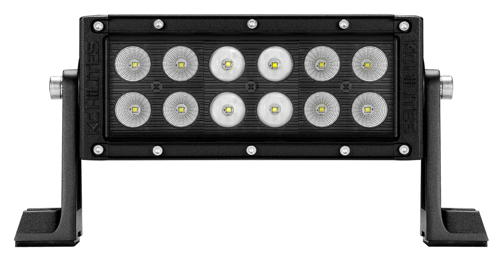 C6 Series 6-Inch LED Light Bar - 16W Blue Strobe Flood Light for Off-Road Trucks, ATVs, Boats & Emergency Vehicles - Waterproof & Durable Auxiliary Lighting