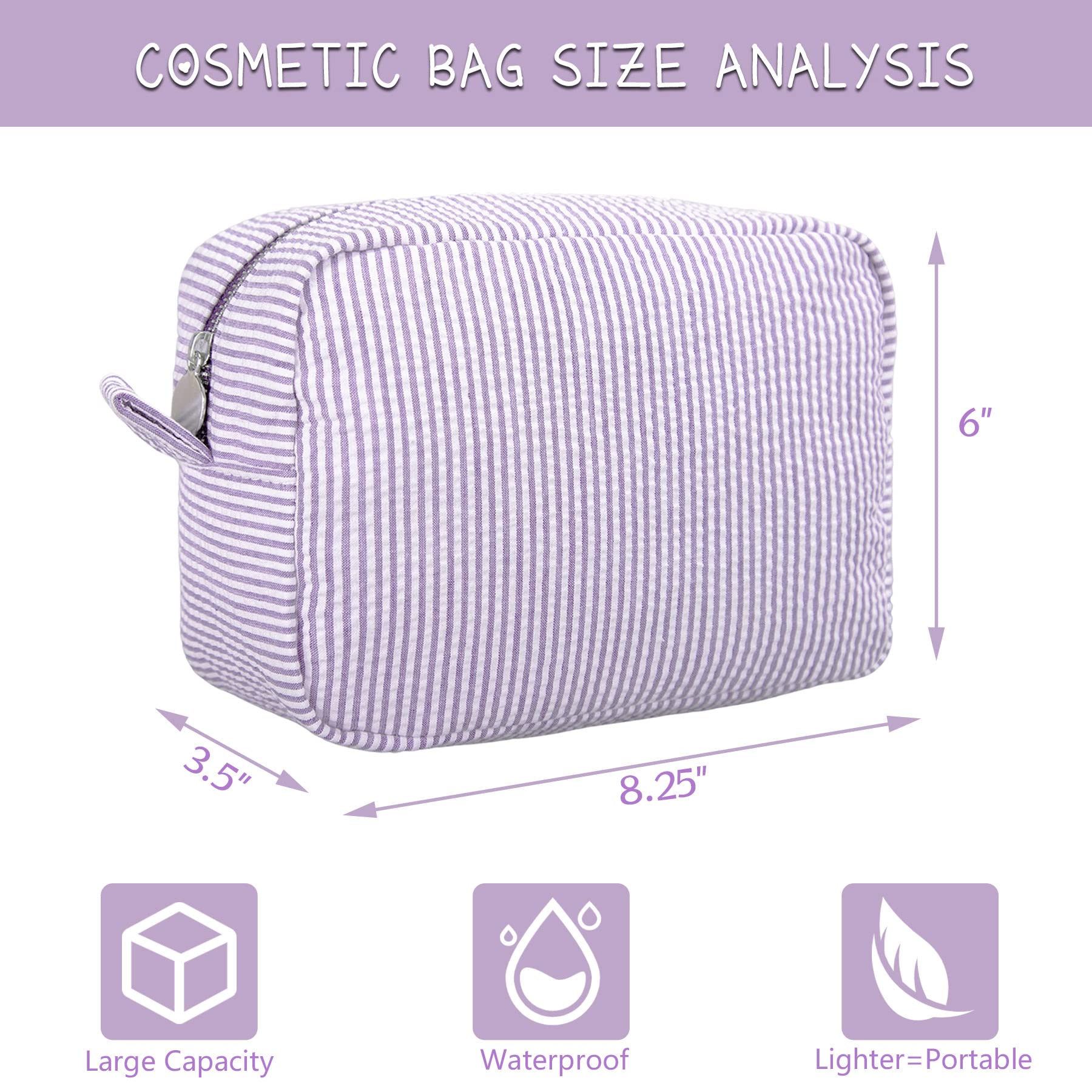 Personalized Makeup Bag for Women Travel - Large Capacity Cosmetic Organizer with Name Embroidery, Perfect Gift for Girls & Travel Use