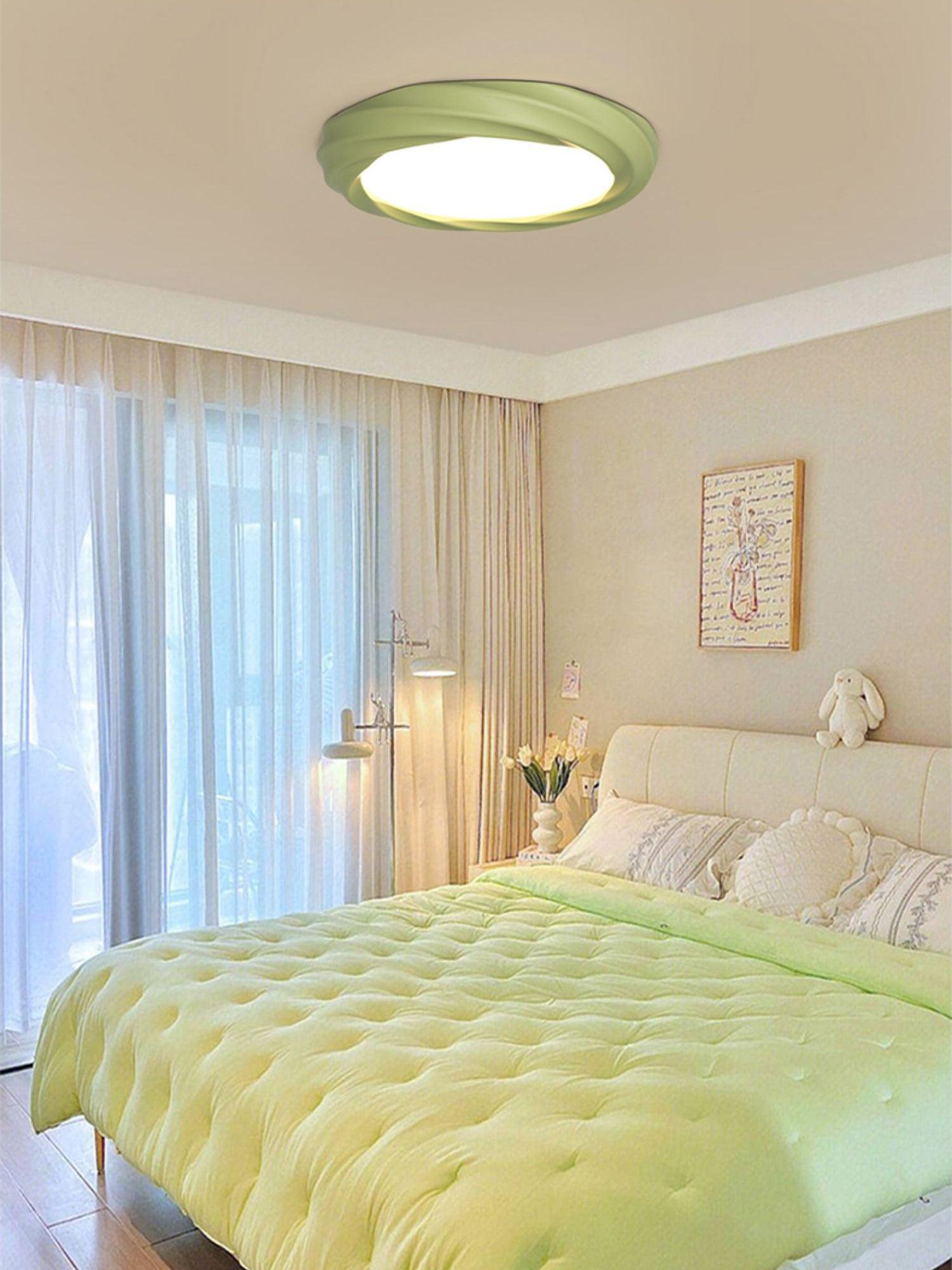 Maivy 12 Inch LED Flush Mount Ceiling Light Fixture - 3000K Warm White, Dimmable, 40W Equivalent - Perfect for Bedroom, Kitchen, Hallway & Closet Lighting