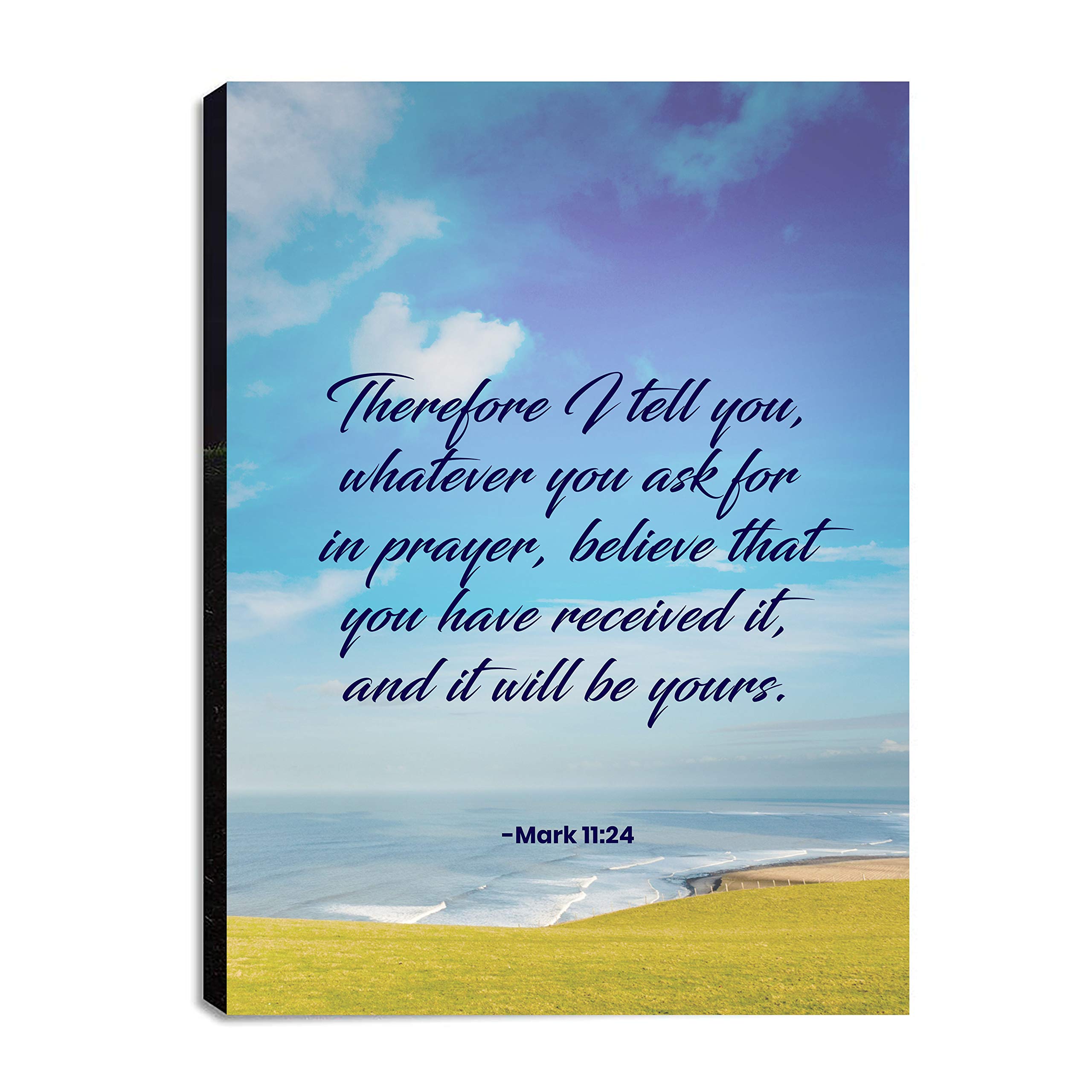 Christian Canvas Wall Art 30x40in - Bible Verses & Prayers Wall Decor for Home, Kitchen, Living Room & Bedroom - Inspirational Religious Wall Hanging for Prayer & Meditation - Perfect Gift for Faith-Based Home Decor