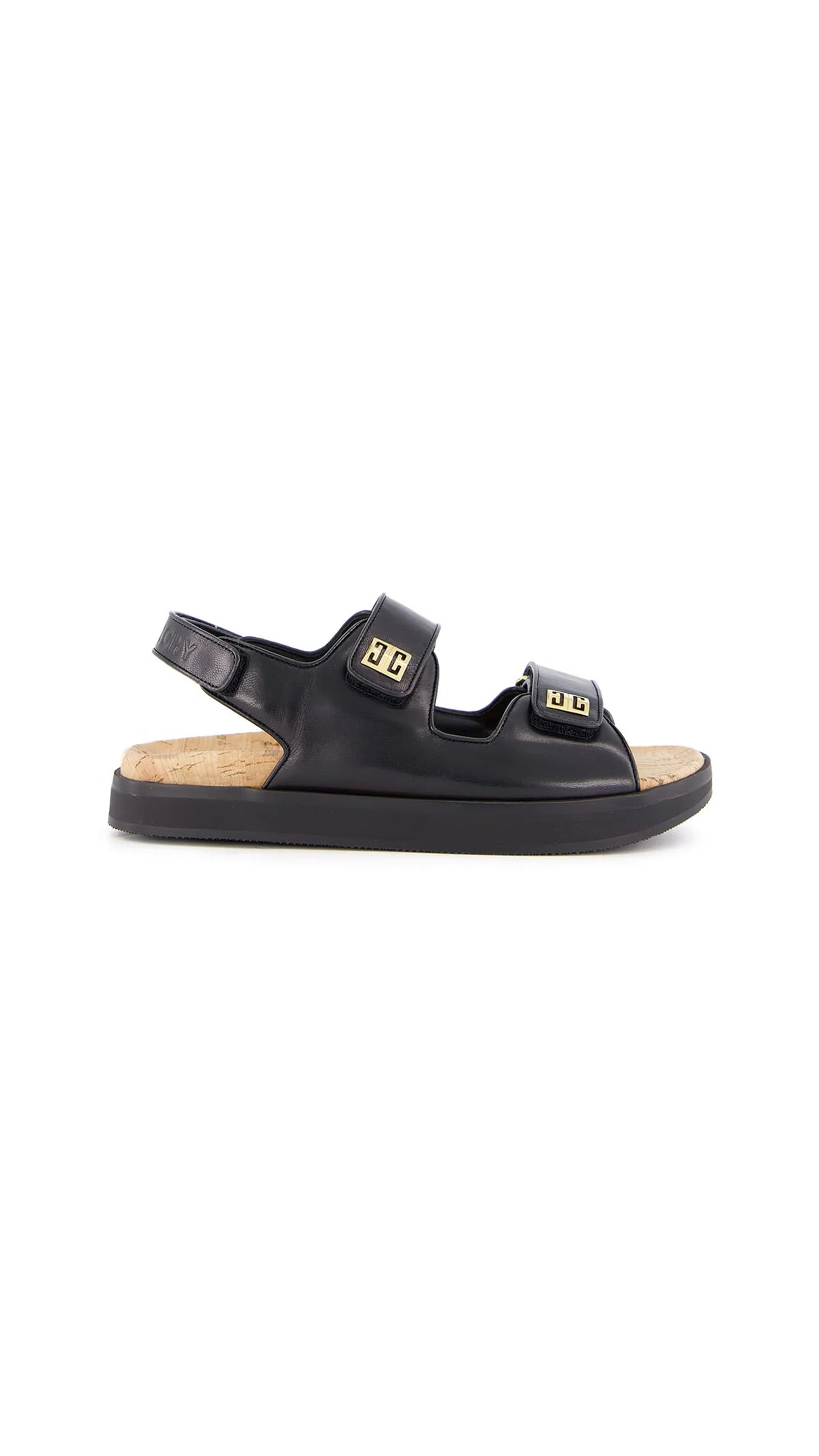 Black 4G Leather Sandals for Women - Comfortable & Stylish Summer Walking Shoes for Beach, Vacation & Casual Outings