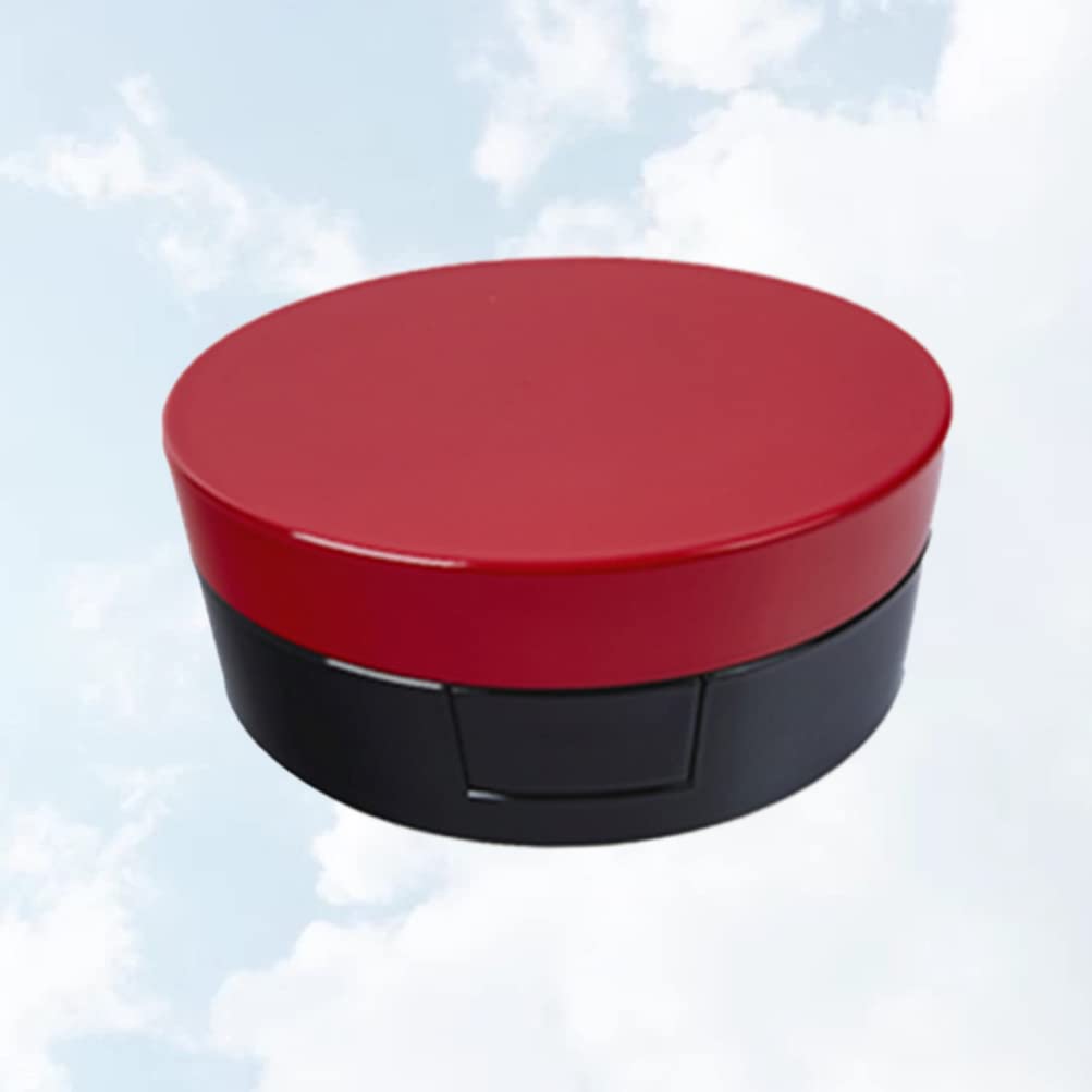 FOMIYES Refillable Makeup Foundation Compact Case with Powder Puff - Empty Travel-Friendly DIY Cushion Container for On-the-Go Touch Ups (Red) | Perfect for Travel, Daily Makeup Routine & Professional Makeup Artists