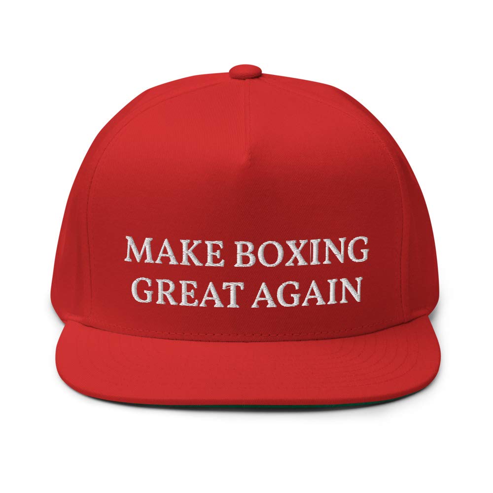 Make Boxing Great Again Embroidered Flat Bill Cap - Funny MMA & Martial Arts Fan Gift - Perfect for Training, Gyms & Fight Nights