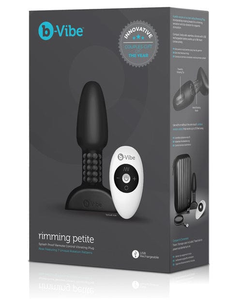 Rotating Beads Rimming Plug Petite - Compact Black Anal Plug for Enhanced Sensation, Perfect for Solo Play & Couples Intimacy