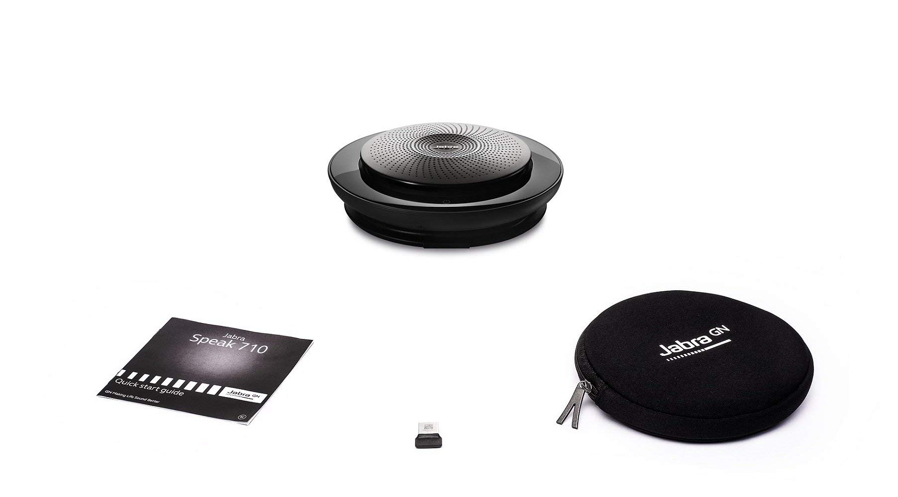 Jabra Speak 710 Wireless Bluetooth Speaker with HD Voice - Portable Conference Speaker for Softphone, Mobile Phone & Laptop - Ideal for Home Office, Business Meetings & Remote Work (Renewed, US Retail Packaging)