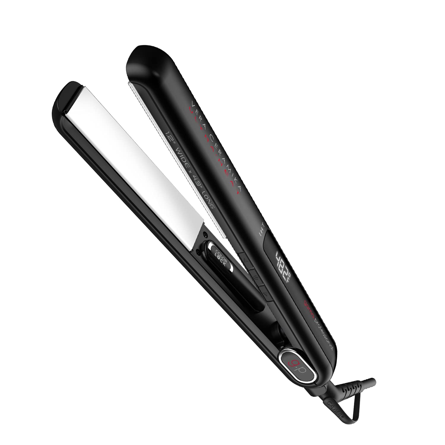 GA.MA ITALY PROFESSIONAL G-EVO 1.2 Inch Ceramic Flat Iron Hair Straightener - Salon Quality Styling for Smooth, Shiny Hair at Home or On The Go