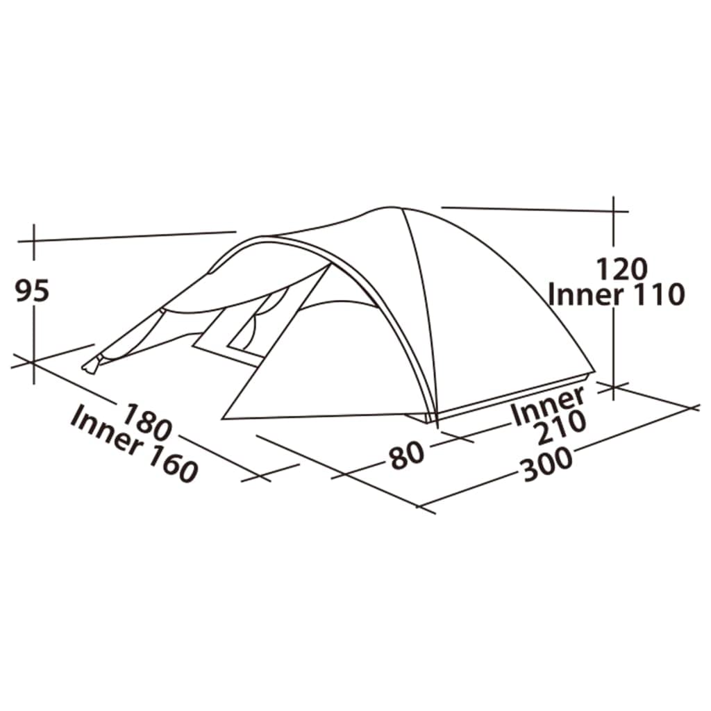 Easy Camp Quasar 300 Lightweight 3-Person Camping Tent - Perfect for Backpacking, Hiking & Outdoor Adventures