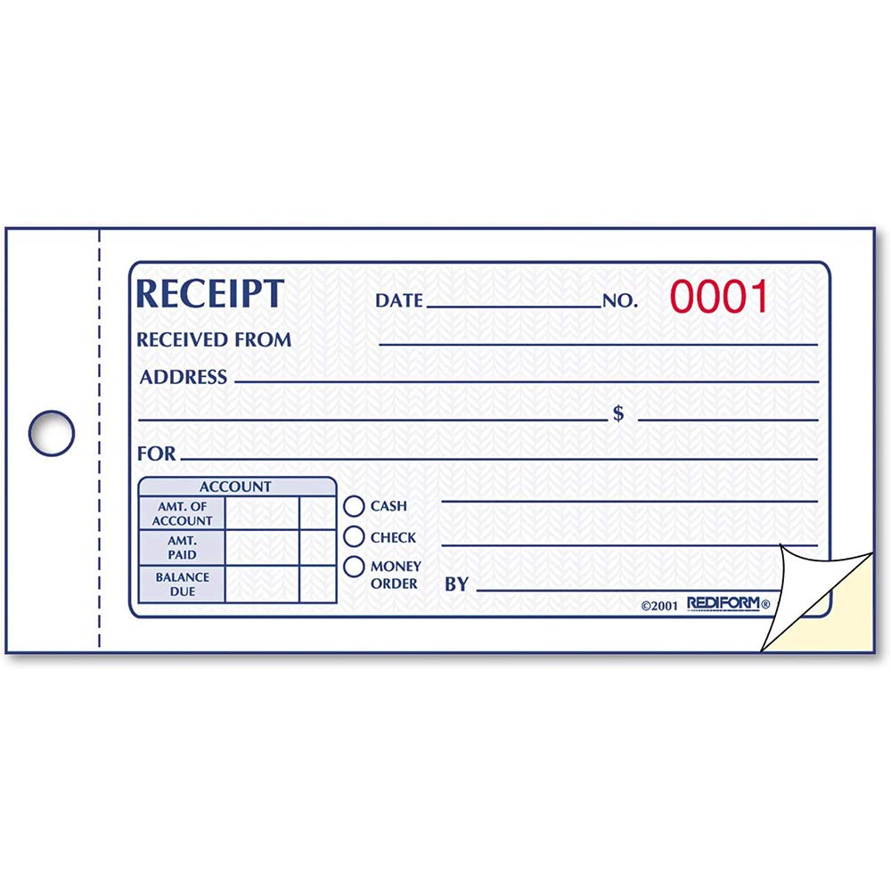 Money Receipt Book - 3 Pack (50 Sets/Book) | Duplicate Carbon Copy for Small Business, Sales Tracking & Financial Records | Perfect for Retail Stores, Restaurants & Service Providers