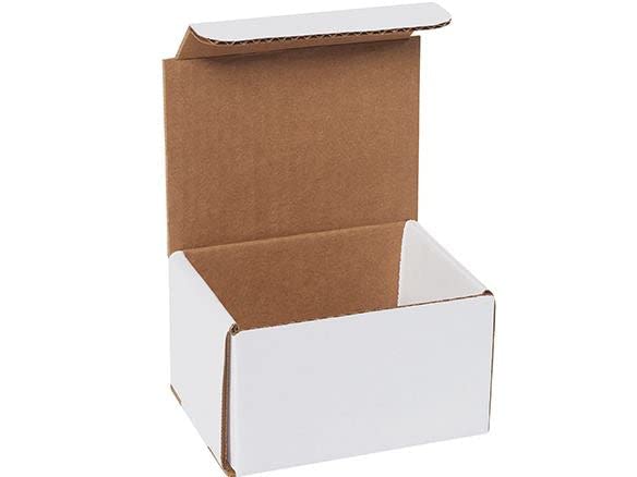 Secure Seal Shipping Boxes - 5x4x3 Inch White Corrugated Cardboard Mailers | 300 Pack Bulk Foldable Packaging for Mailing, Moving & Storage | Durable Lightweight Organizing Solution for Ecommerce, Home & Office Use