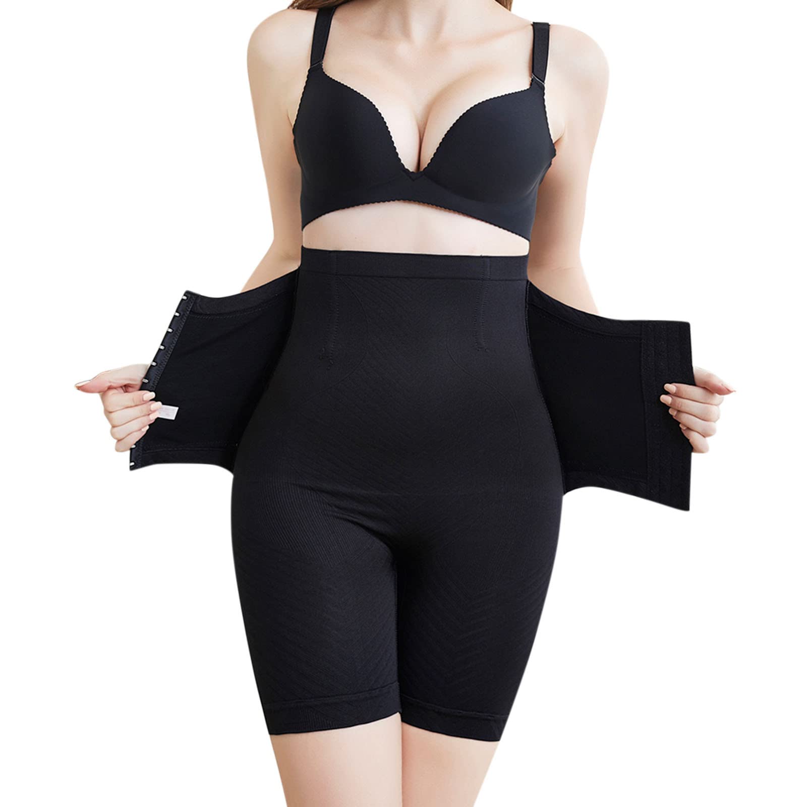 Seamless Shapewear for Women - High Waist Thong Panties with Tummy Control & Glow in The Dark - Sexy Lingerie Shapewear Underwear (Black, XL) - Perfect for Date Night, Special Occasions & Confidence Boost