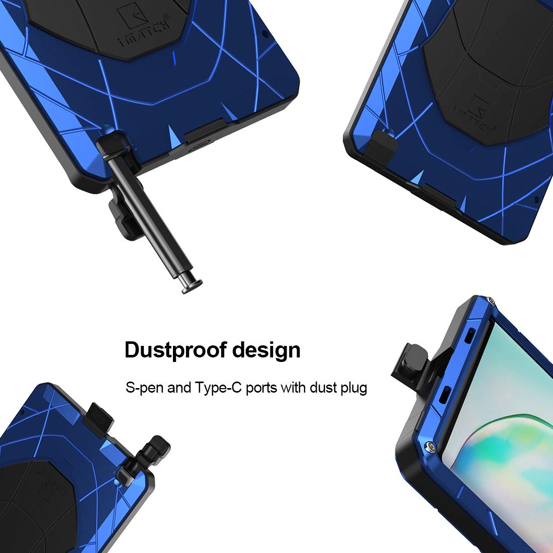 Feitenn Heavy Duty Metal Case for Samsung Galaxy Note 10 Plus/Note 10+ 5G - Military Grade Shockproof Protection with Gorilla Glass Cover & Aluminum Bumper (Blue) | Perfect for Outdoor Adventures, Construction Work & Extreme Sports Protection