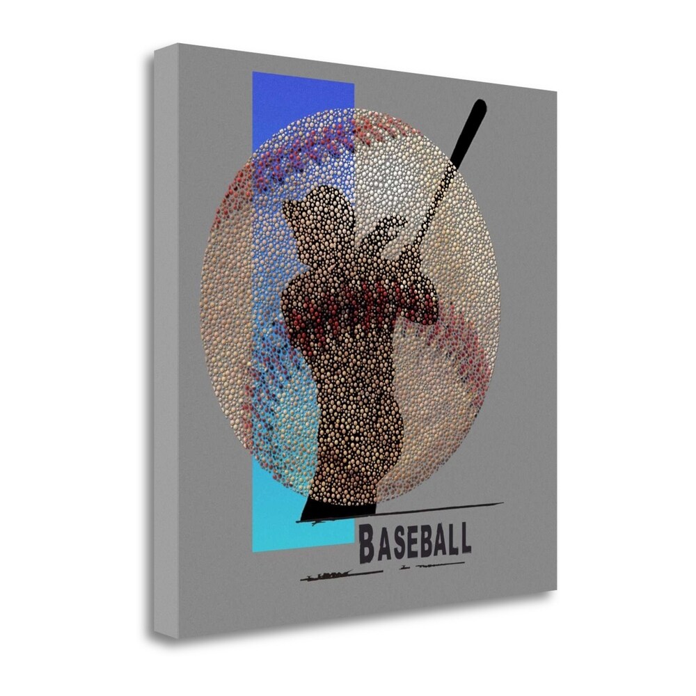 Jim Baldwin Baseball Fine Art Giclee Print on Gallery Wrap Canvas - Ready to Hang Wall Decor for Sports Fans, Man Cave & Game Room