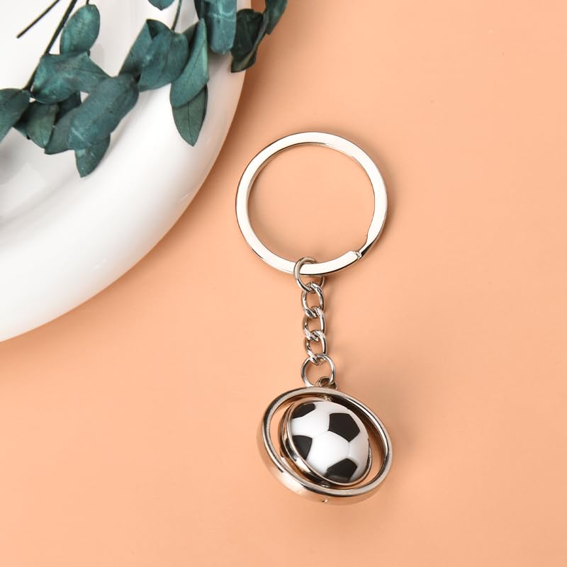 Rotatable Ball Sports Keychain - Basketball & Soccer Coach Gift for Men & Women - Perfect Birthday Present for Players & Ball Lovers - Great for Team Celebrations & Game Day Accessories