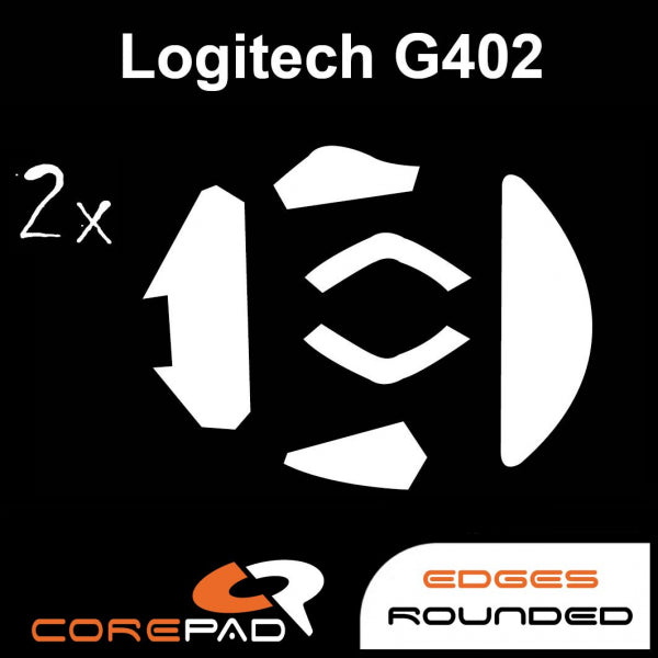 Corepad Skatez Mouse Feet for Logitech G402 Hyperion Fury - Ultra Smooth Gliding Replacement Feet - Perfect for Gaming, Esports & Professional Use