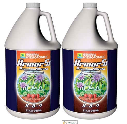 General Hydroponics Armor Si - 1 Gallon (2 Pack) - Silica Supplement for Stronger Plants - Ideal for Hydroponics, Soil Gardening & Indoor Plant Growth