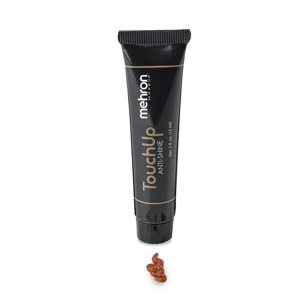 Mehron Makeup TouchUp Anti-Shine Matte Primer Gel - Dark Tint for Oily Skin | Oil Control & Shine Reduction | Perfect for Stage, Photography & Everyday Wear