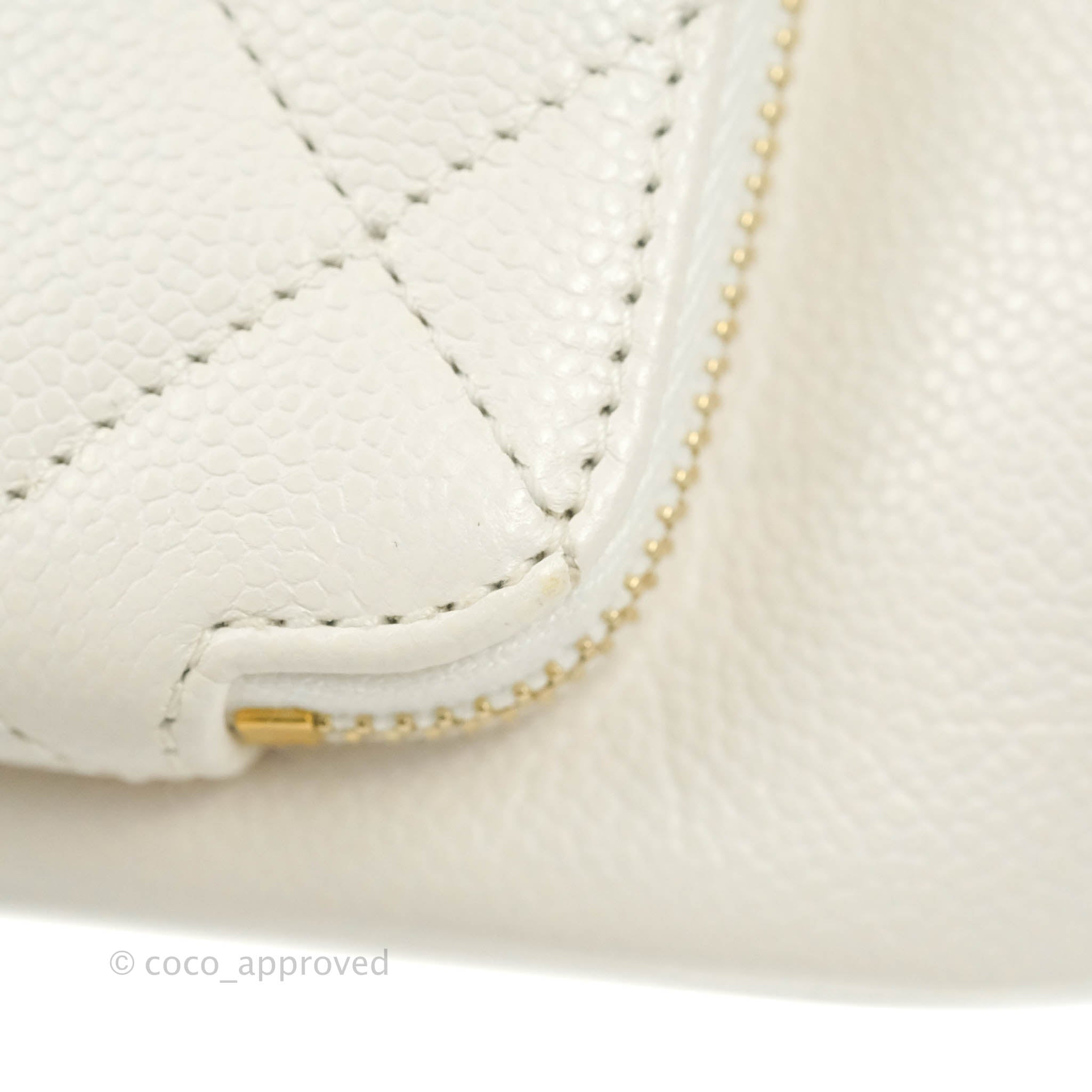 Chanel Business Affinity Drawstring Bucket Bag in White Caviar Leather with Gold Hardware - Perfect for Work, Travel & Everyday Luxury