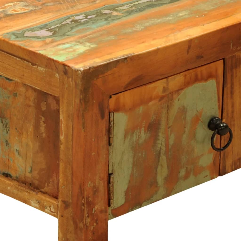 Rustic Reclaimed Wood TV Stand with 2 Doors - Vintage Style Entertainment Center for Living Room, Bedroom & Home Theater