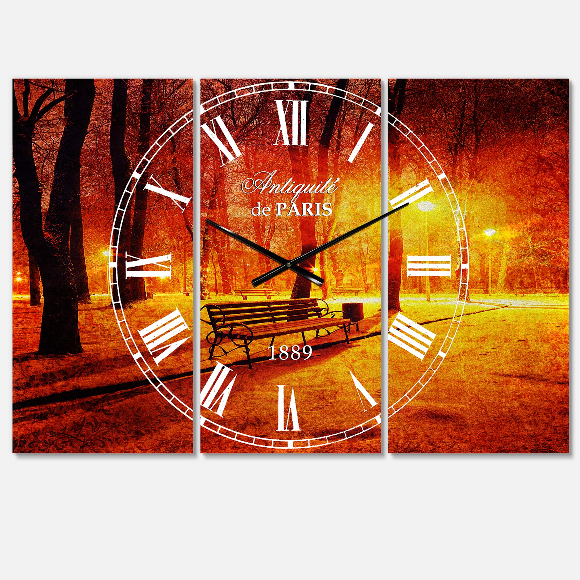 Designart Purple Peonies Round Metal Wall Clock - Vintage Cottage Style Decorative Wall Art for Living Room, Bedroom, Office | Perfect Home Decor Gift for Housewarming & Interior Design