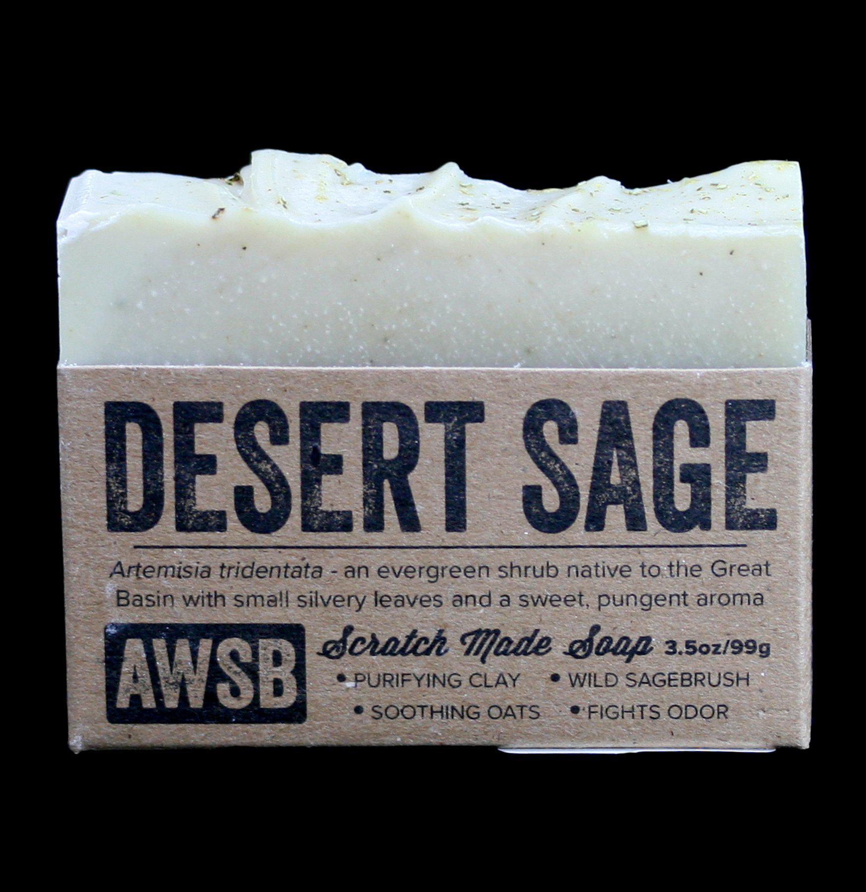 Natural Desert Sage Bar Soap for Skin Care - Handmade Organic Soap with Essential Oils - Perfect for Dry Skin, Sensitive Skin & Aromatherapy at Home