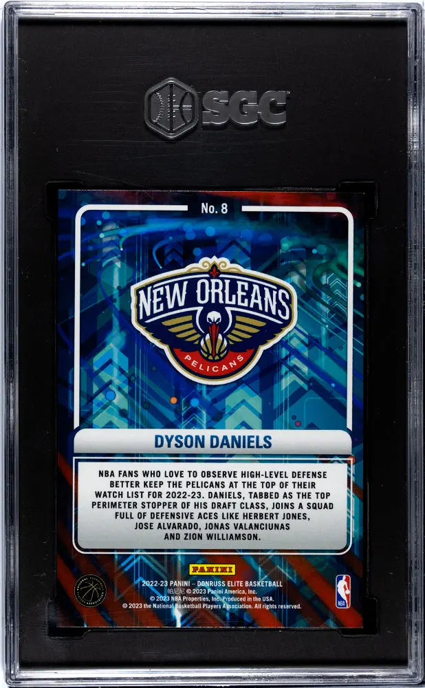 2022 Panini Elite Dyson Daniels RC Rookie Next Up Basketball Card - SGC 9 Gem Mint - Collectible Sports Memorabilia for NBA Fans and Card Collectors - Perfect for Trading, Displaying, and Investment