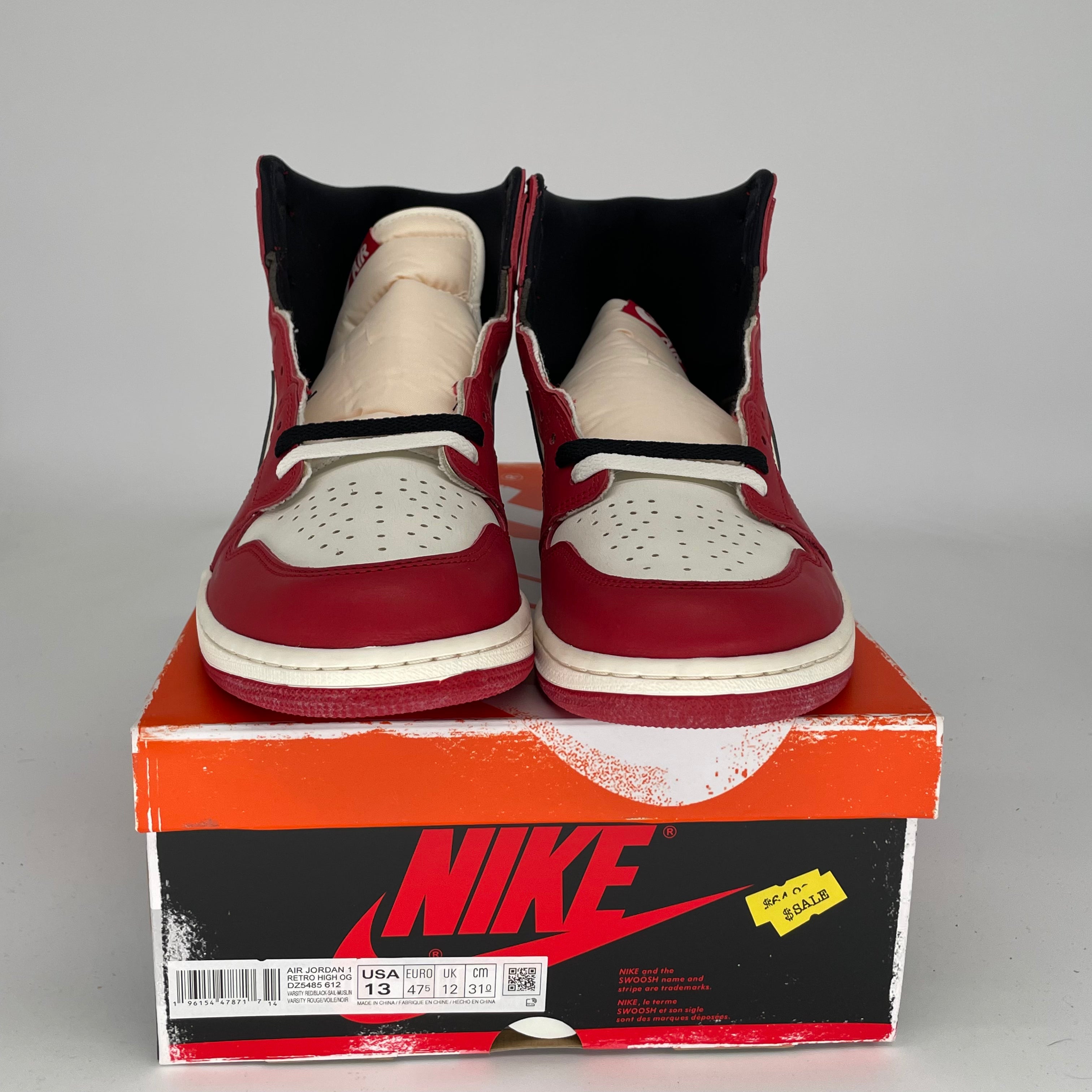 Original Title: AIR JORDAN 1 LOST AND FOUND SIZE 13 DZ5485 612   Optimized Title: **Authentic Air Jordan 1 Lost and Found Retro High OG Sneakers - Men's Size 13 (DZ5485-612) - Perfect for Basketball, Streetwear & Sneaker Collectors**
