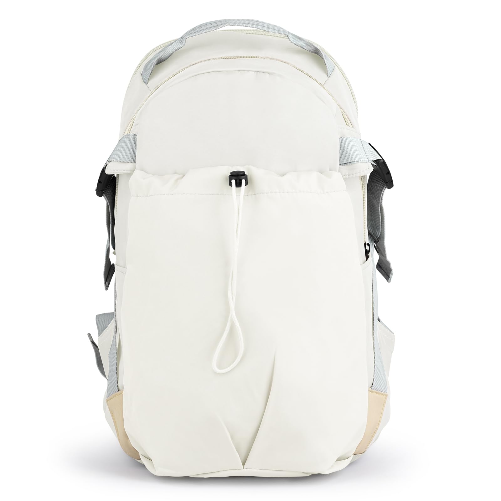 Stylish Beige Casual Backpack for Women - 15.6 Inch Laptop Backpack, College Bookbag, Travel Daypack - Perfect for School, Work, Commuting & Weekend Getaways