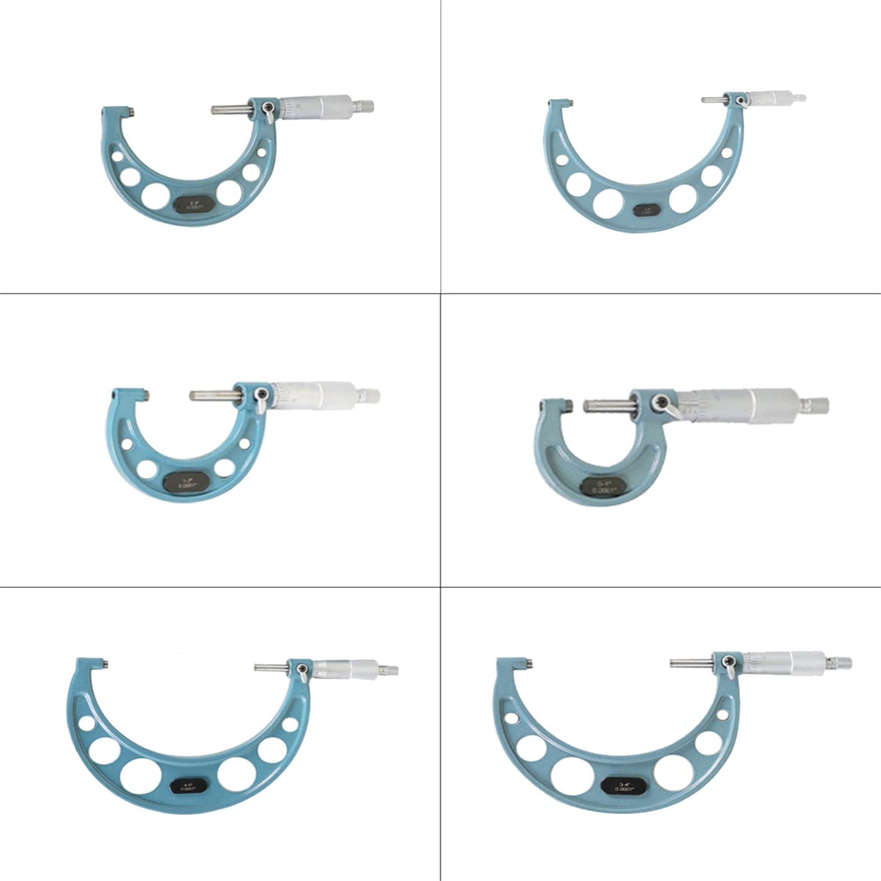 Marddpair 6-Piece 0-6 Inch Outside Micrometer Set with 0.0001