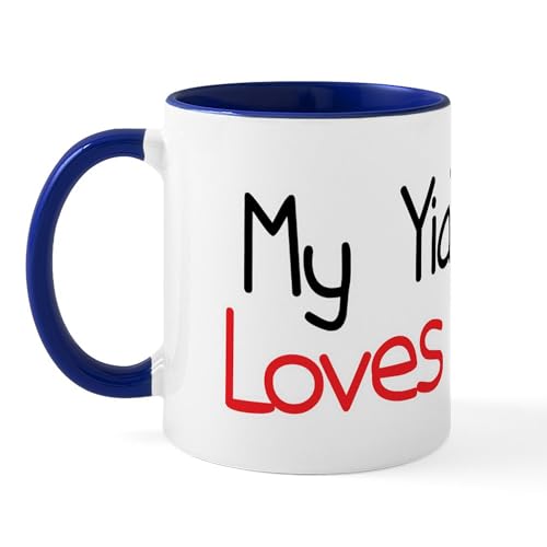 White/Navy Inside - My Yiayia Loves Me Mug