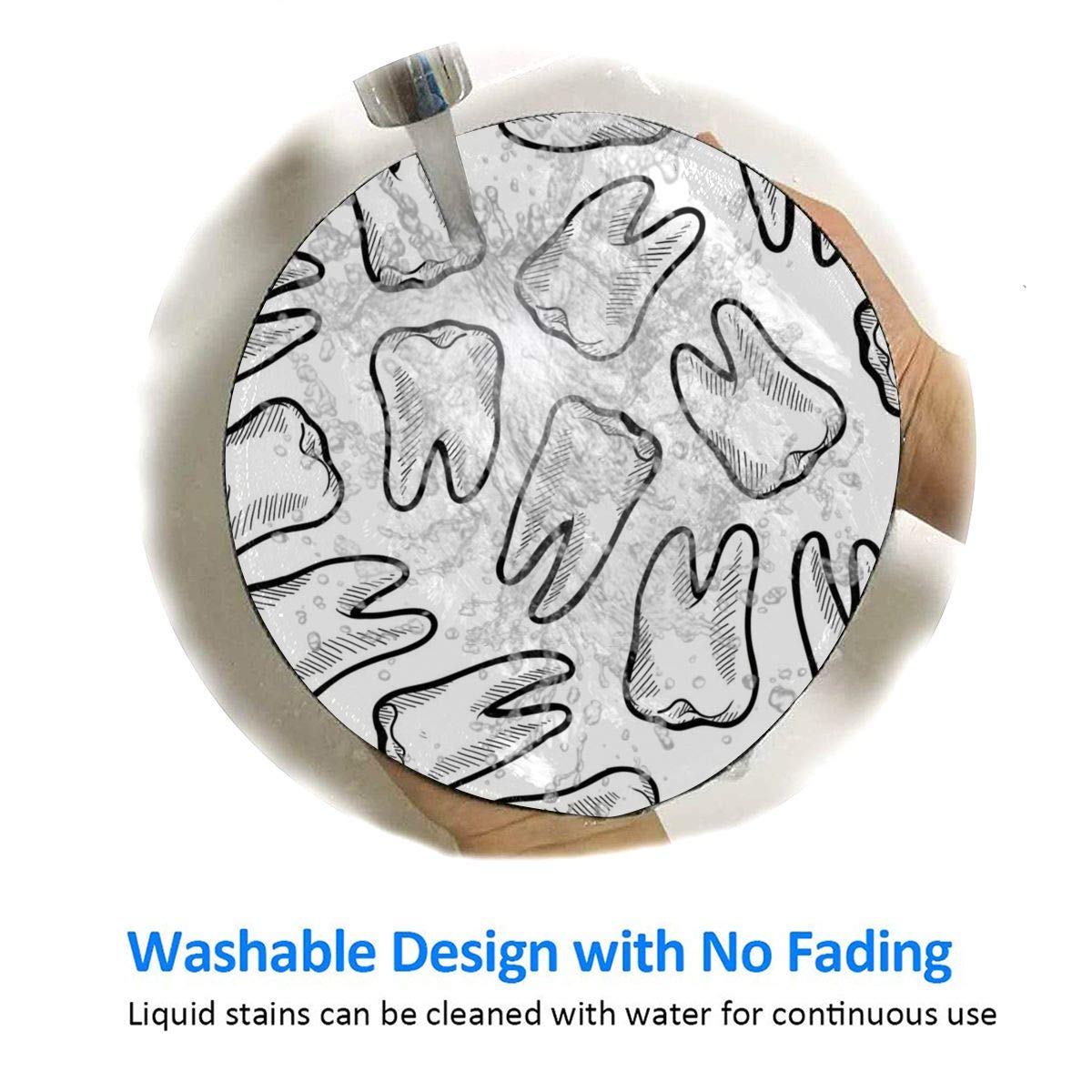 Non-Slip Round Gaming Mouse Pad for PC, Laptop & Consoles - 7.87