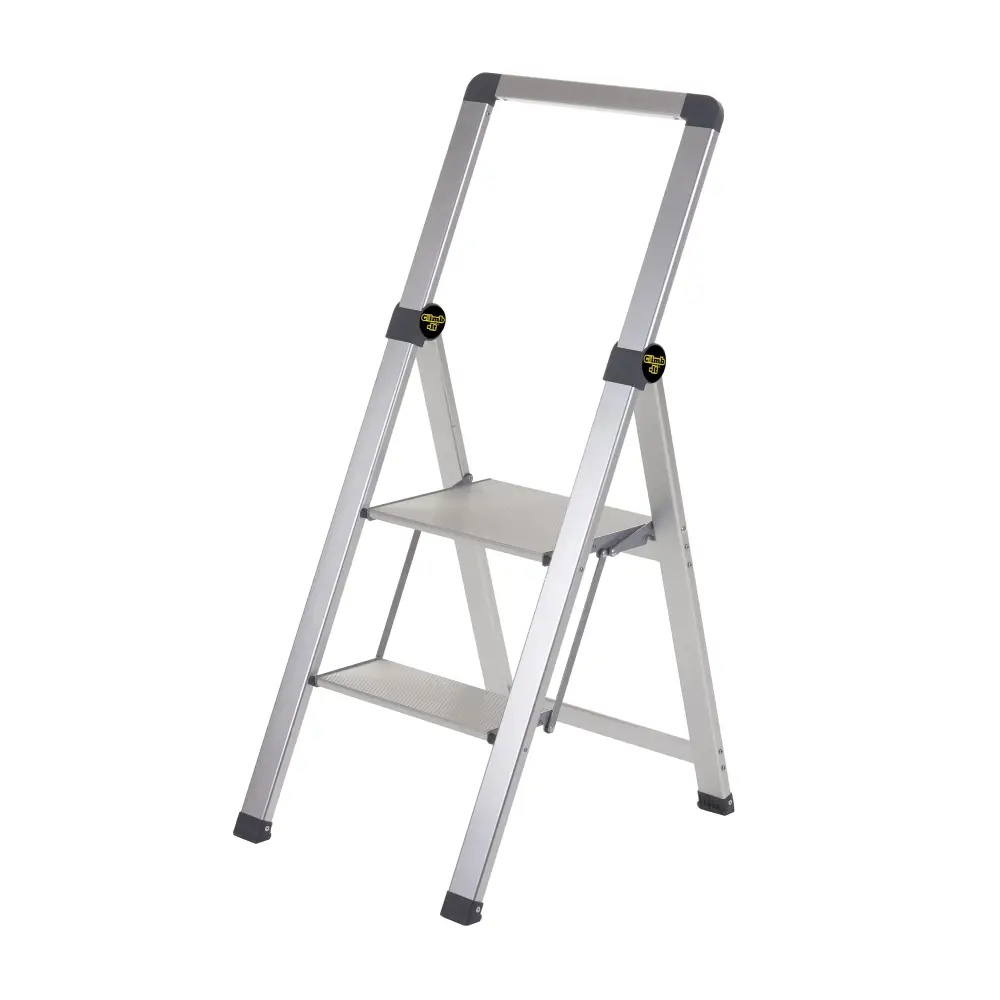 Climb It Slim Folding Steps - Lightweight Portable Ladder for Home, Garage, and Warehouse Use - Perfect for Reaching High Shelves and Storage Areas