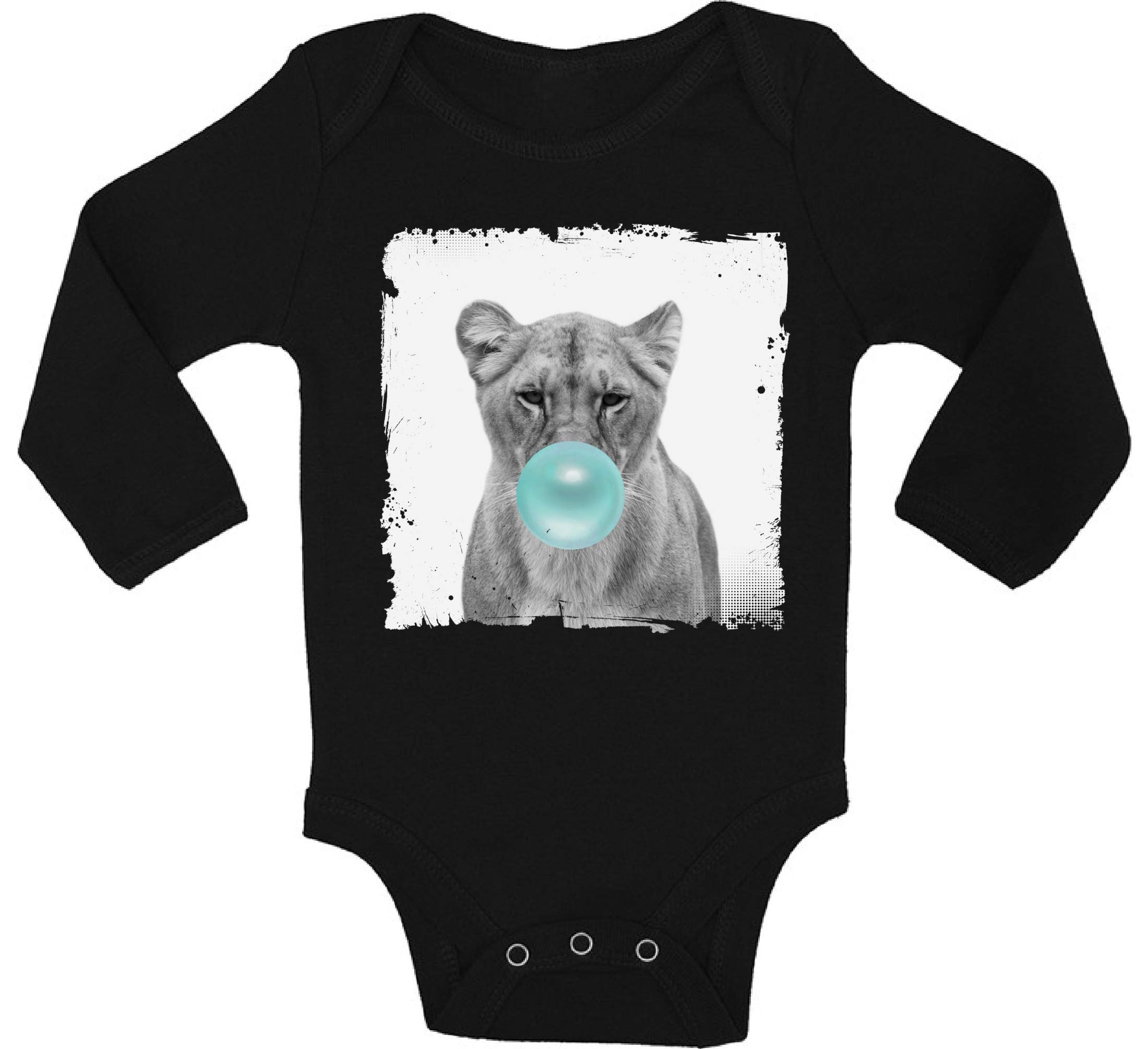 Cute Lion Print Long Sleeve Bodysuit for Baby Girls | Soft & Comfortable Gum Bodysuit | Perfect for Playdates, Photo Shoots & Everyday Wear
