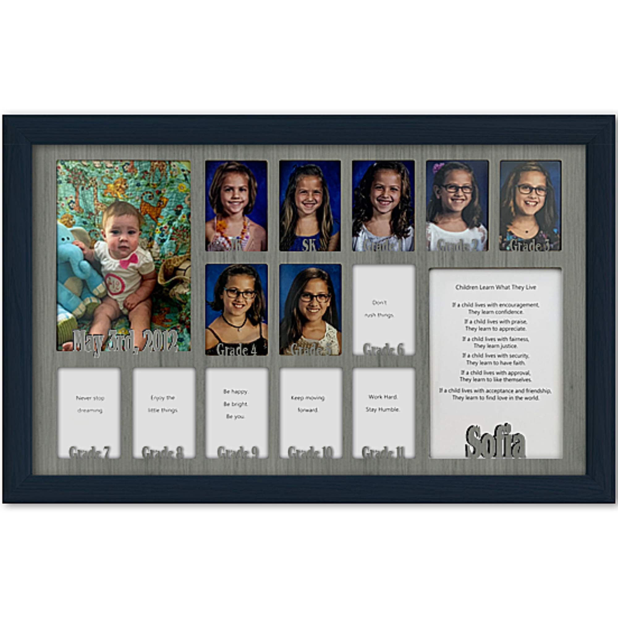 Personalized Northland School Years Photo Frame - Holds Twelve 2.5