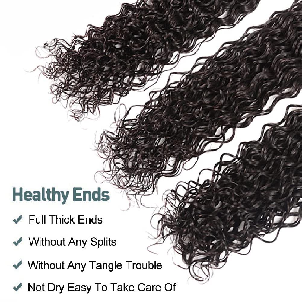 Vanlov Brazilian Water Wave Wet & Wavy Human Hair Weave Bundles - 100% Remy Curly Hair Extensions for Natural Look | Perfect for Daily Wear, Parties & Special Occasions
