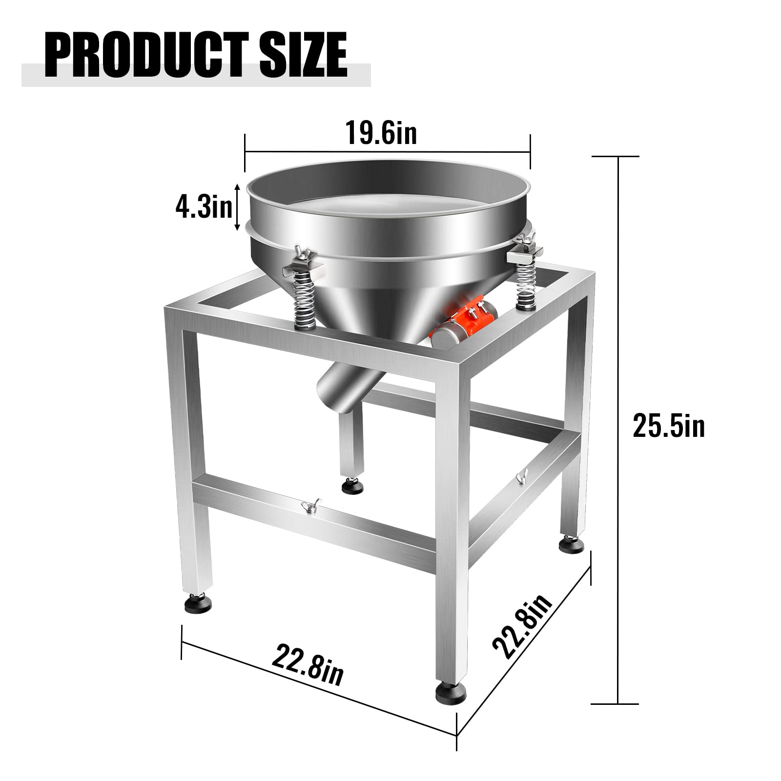 Electric Automatic Powder Sifter Shaker Machine - 110V Flour Sifter with 19.6