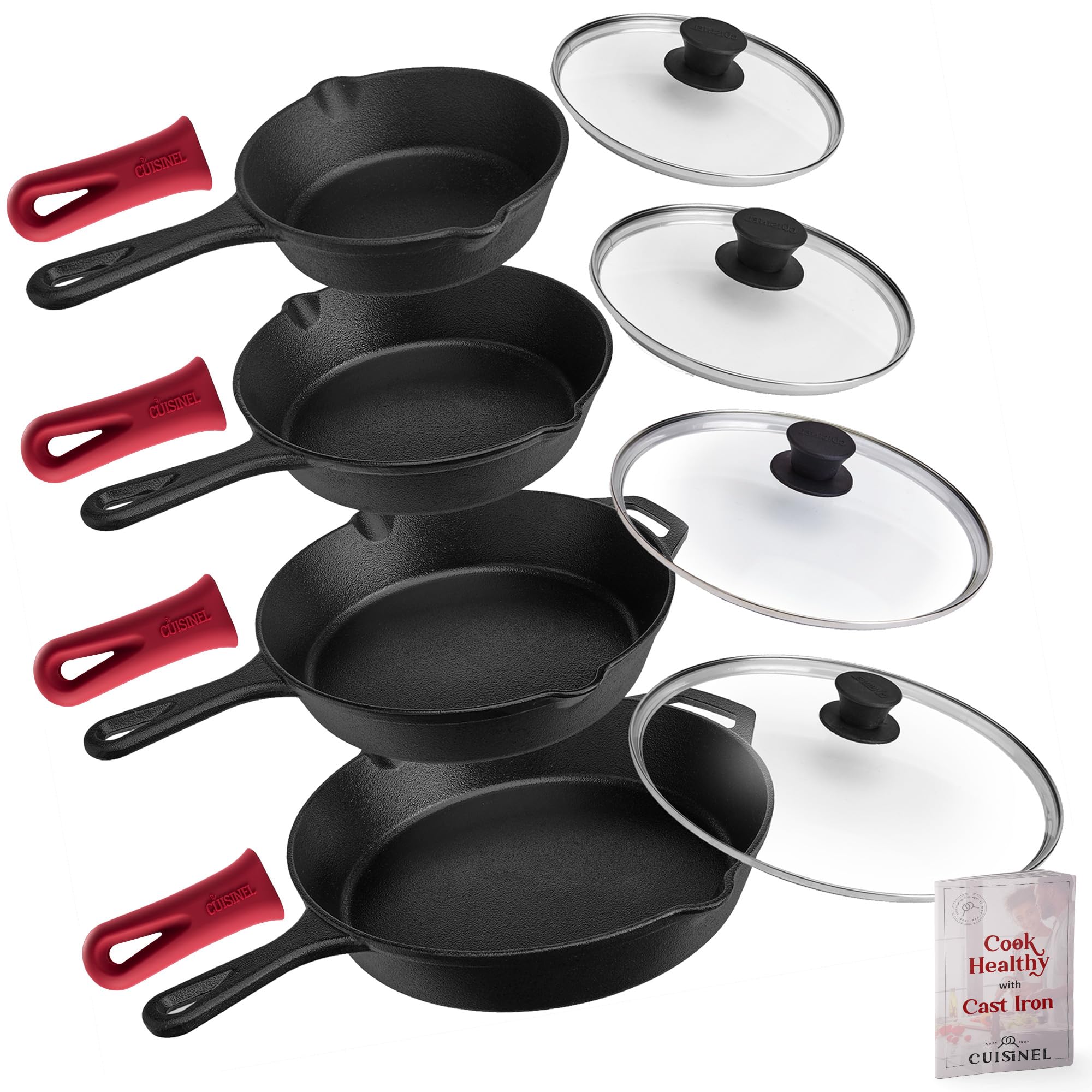 Cuisinel Cast Iron Skillets Set - 6