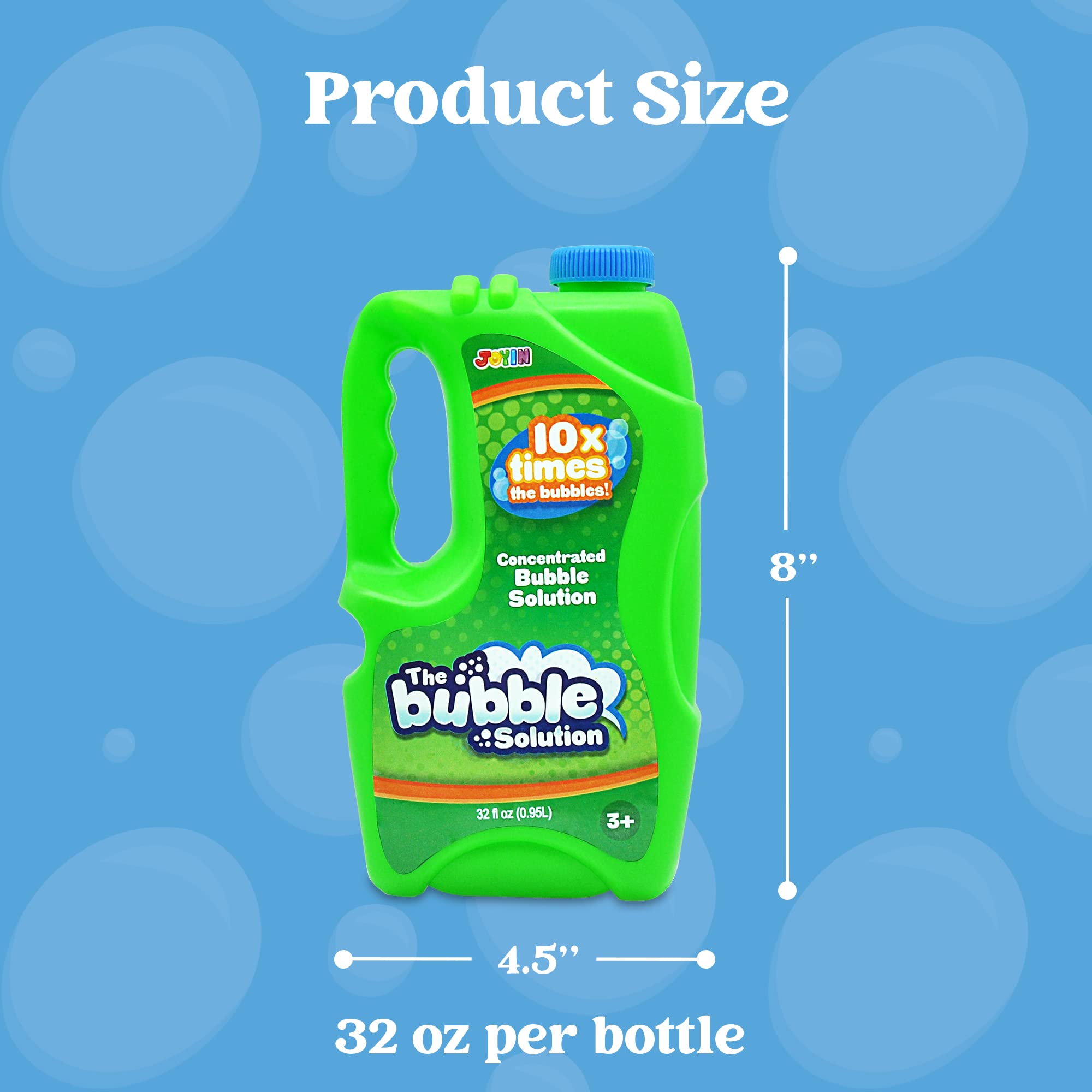 JOYIN 32 oz Concentrated Bubble Solution (Green) - Non-Toxic Bubble Liquid for Kids Outdoor Play, Birthday Party Favors, Summer Games, Classroom Prizes & Educational STEM Activities | Perfect for Backyard Fun, Park Adventures & School Events