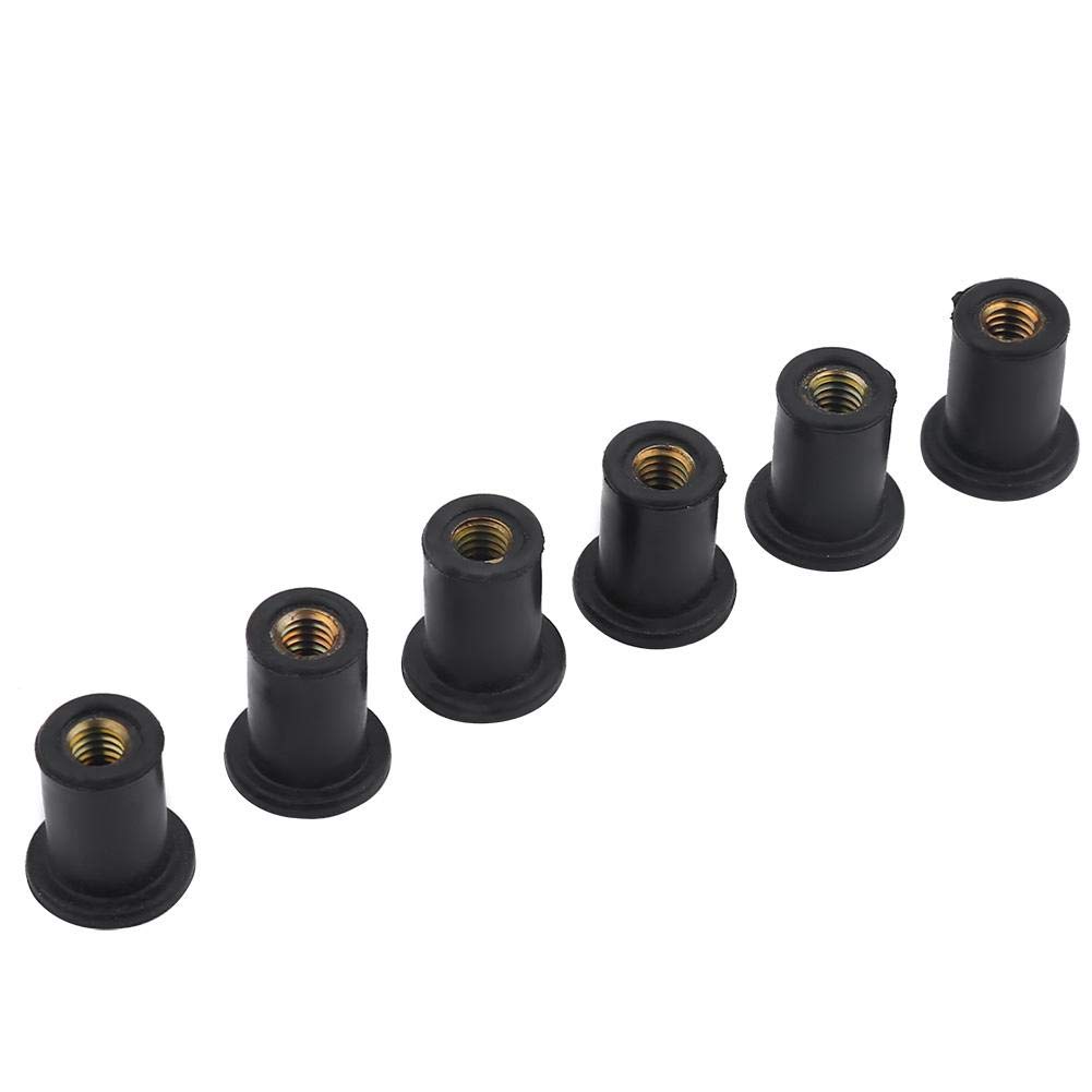 6-Piece Rubber Nut and Windshield Bolt Set for Canoes & Kayaks - Durable Industrial Hardware Accessories for Marine and Outdoor Equipment Installation