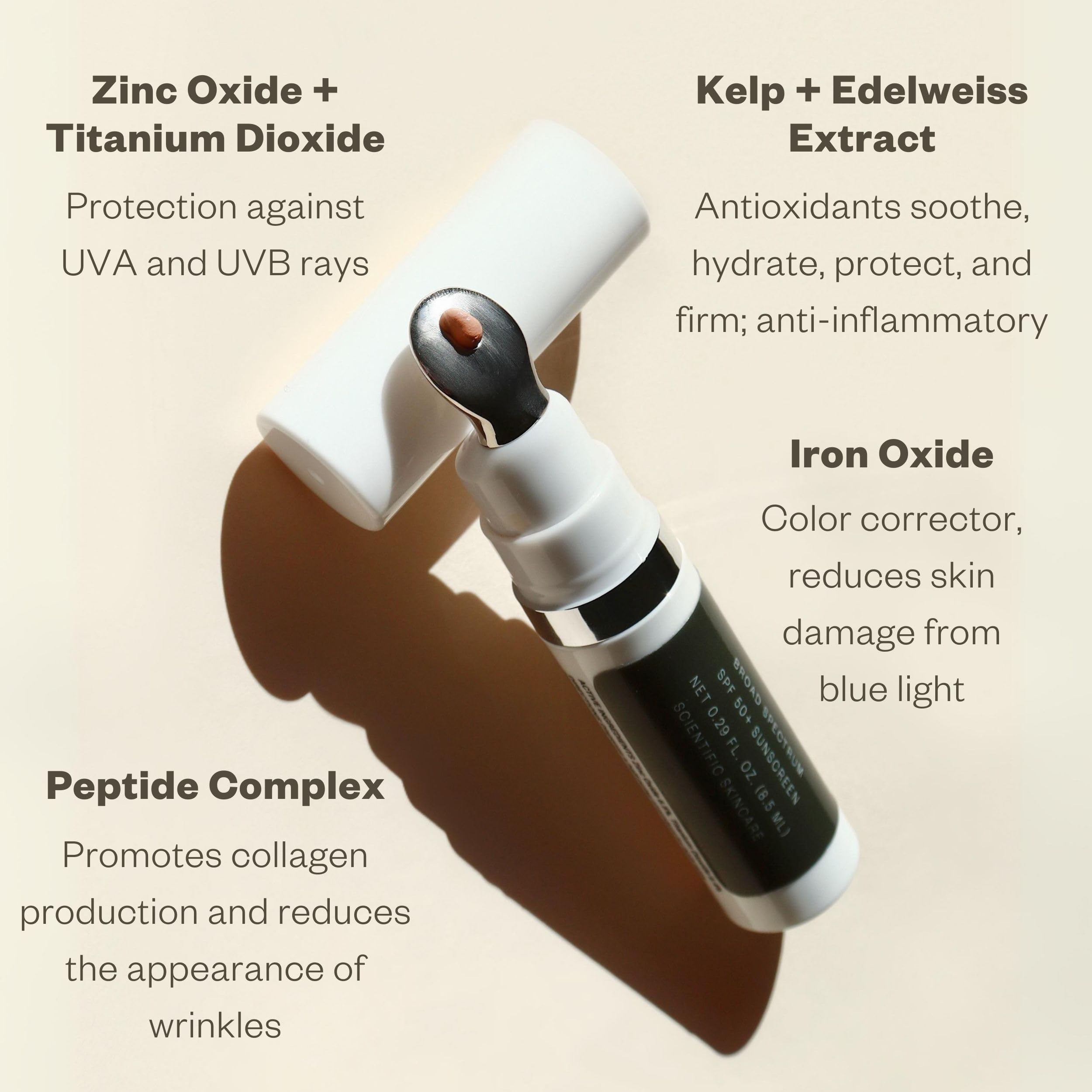 AziMD Skincare EyeGLOW AM Tinted Eye Cream with SPF & Peptides – Dark Circle Concealer, Puffiness Reducer, Anti-Wrinkle Treatment | Cooling Tip Applicator for Bright & Youthful Eyes | Perfect for Daily Use & Makeup Prep