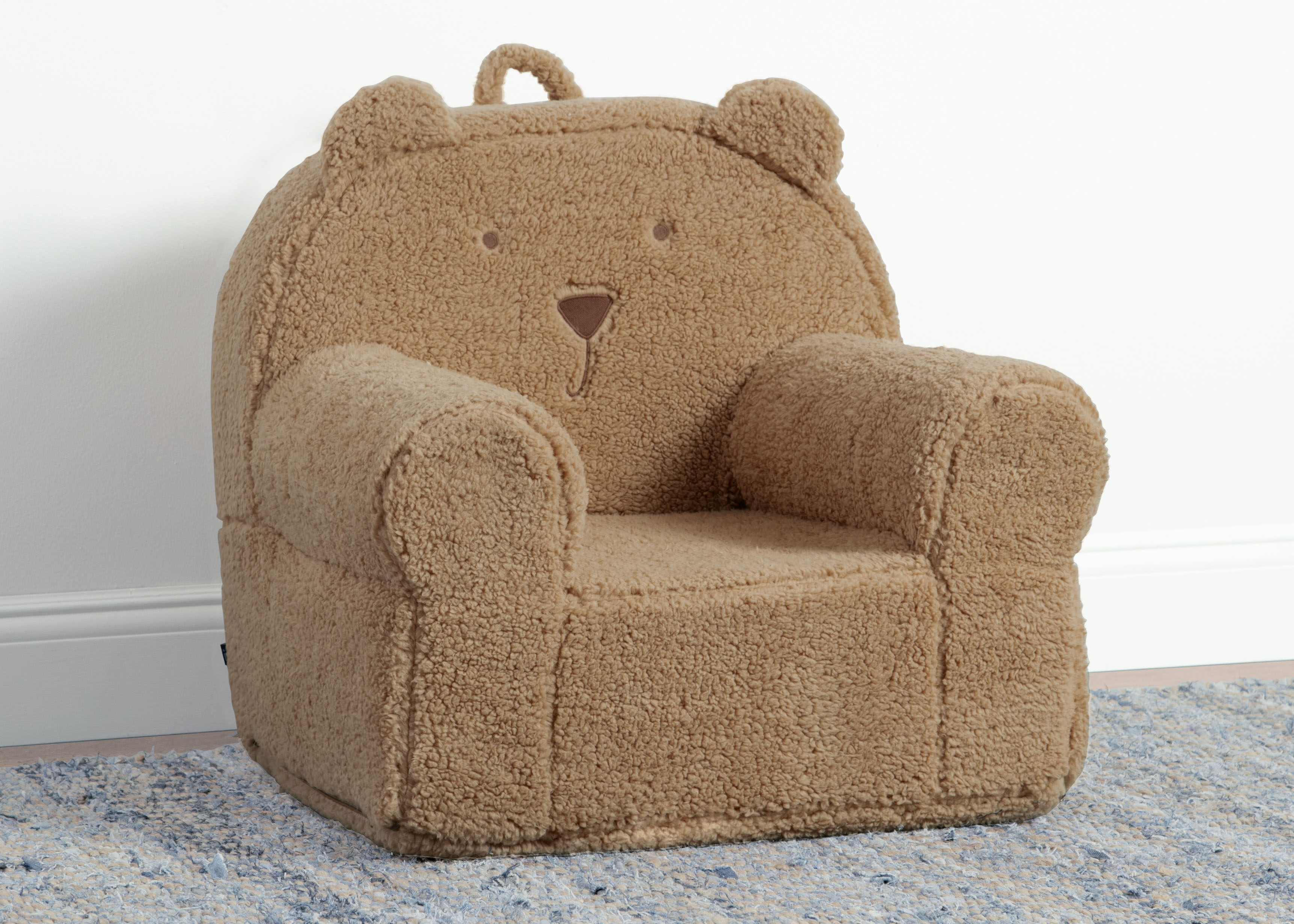 Cozy BabyGap Sherpa Bear Chair - Soft Plush Kids Armchair for Nursery, Bedroom & Playroom - Perfect for Reading, Relaxing & Playtime