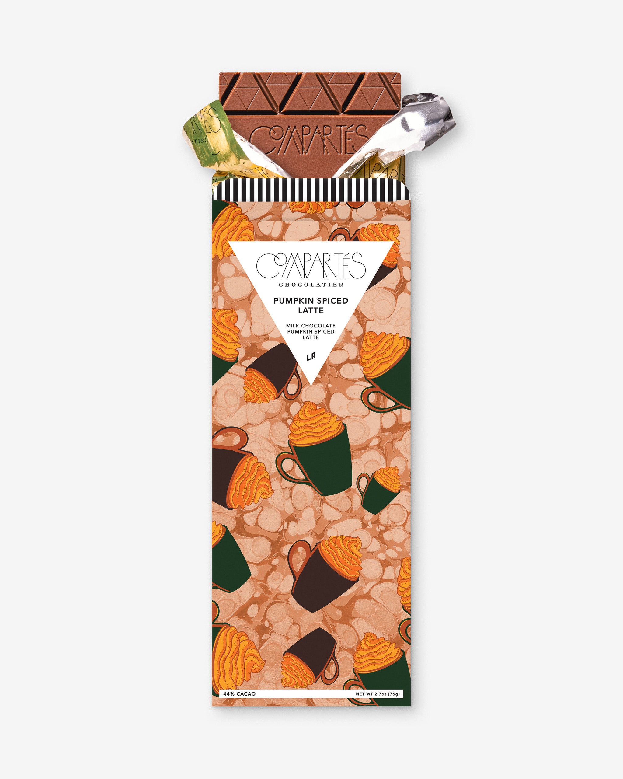 Delicious Pumpkin Spiced Latte Chocolate Bar - Premium Gourmet Candy for Fall & Halloween - Perfect for Gifts, Parties & Cozy Autumn Nights