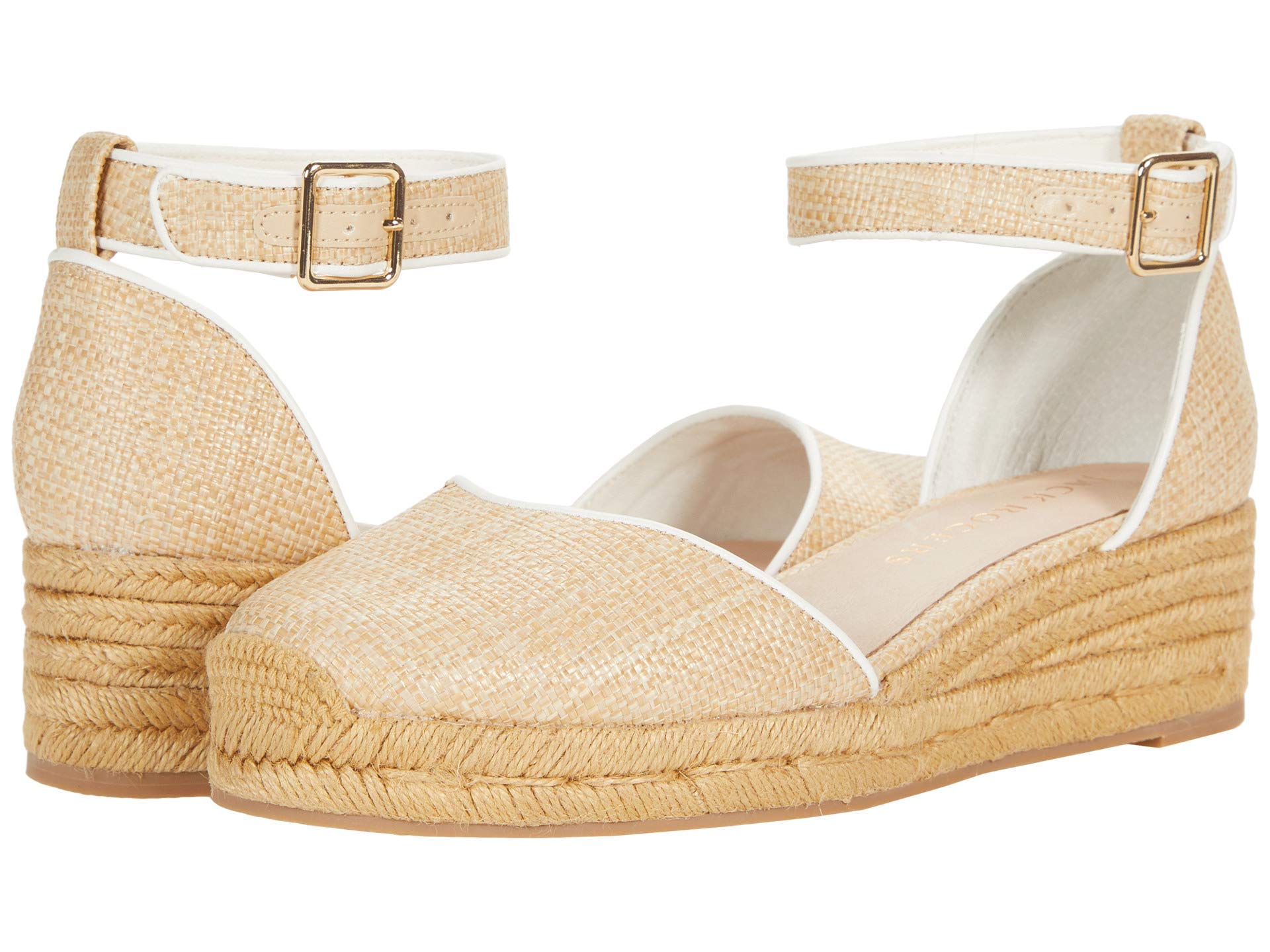 Jack Rogers Palmer Closed Toe Mid Wedge Sandals for Women - Comfortable Casual & Dressy Shoes for Summer, Beach, and Office Wear