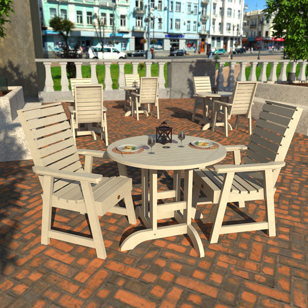 Glennville 3-Piece Round Dining Table Set for Kitchen, Breakfast Nook & Small Spaces - Patio, Balcony or Indoor Use