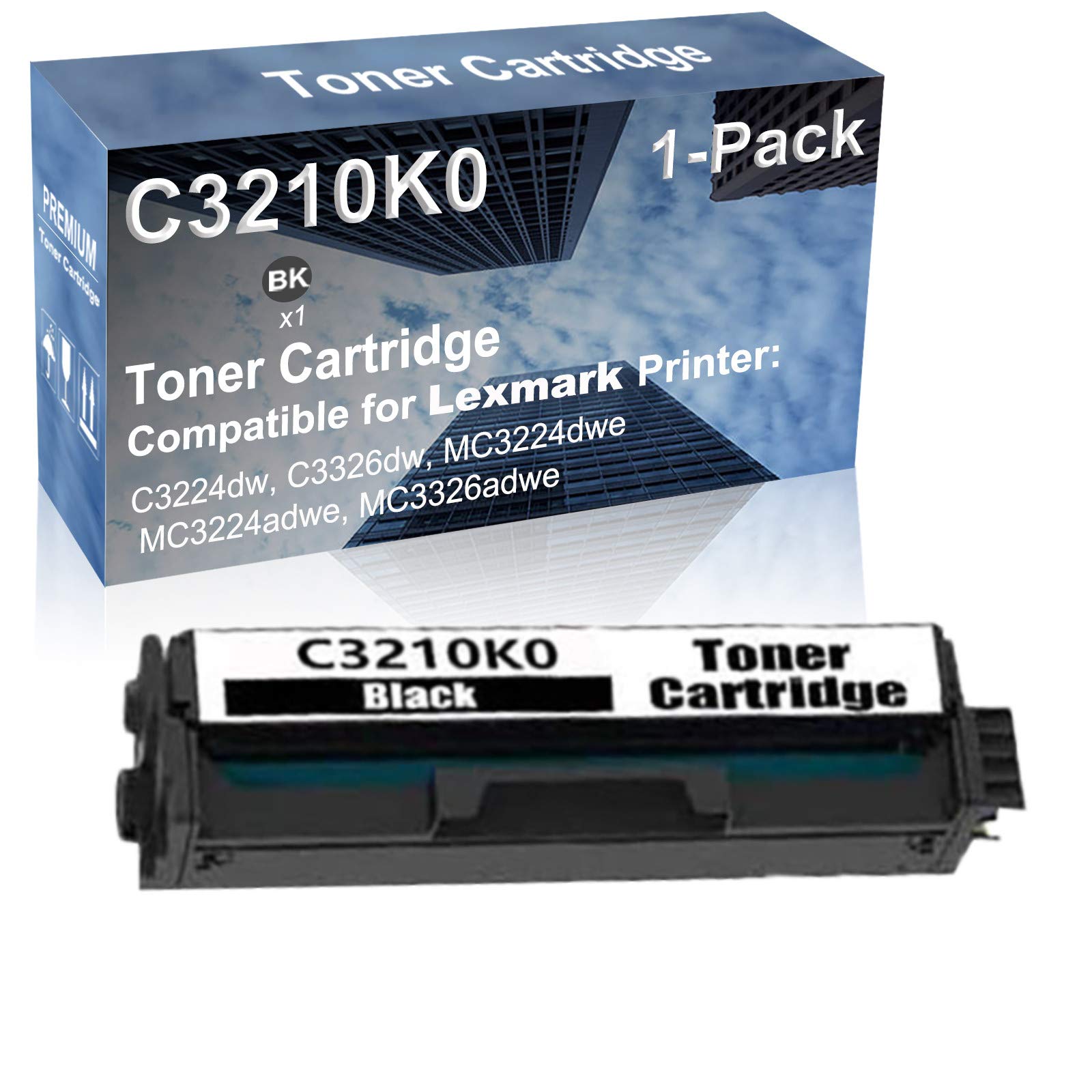 High Yield C3210K0 Black Laser Printer Toner Cartridge (1-Pack) - Compatible with MC3326adwe Printer for Office & Home Printing Needs