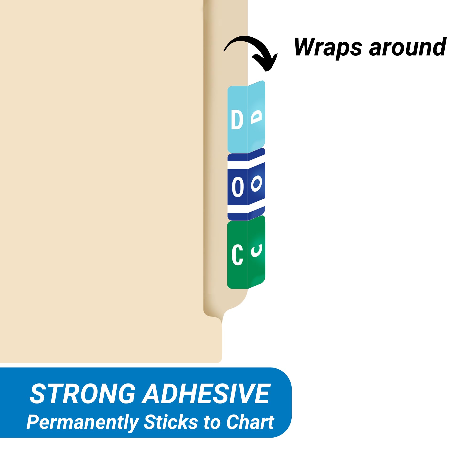 A to Z Alphabet Labels for File Folders - 2200 Medical Color Code Stickers with File Box & Indexes | Compatible with Smead SMAM Series | Perfect for Doctors Offices, Medical Charting & Office Organization