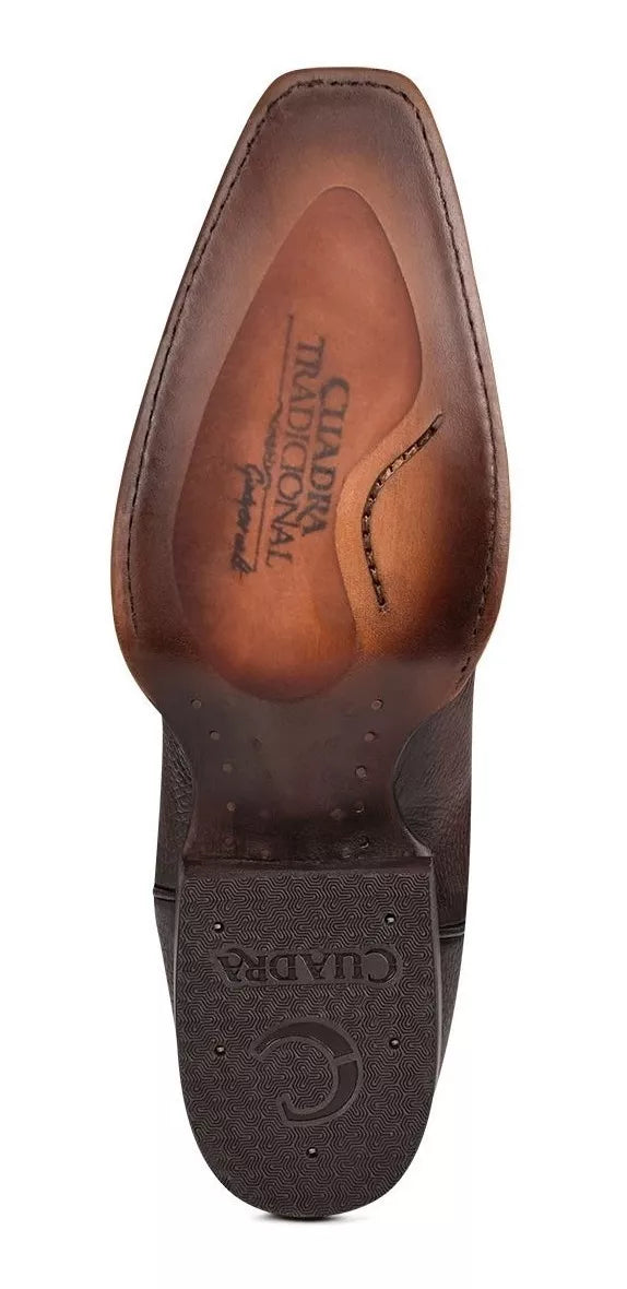 1B1NVE Men's Cowboy Boots - Genuine Deer Leather Chestnut Dress Boots for Western Style, Riding & Outdoor Adventures