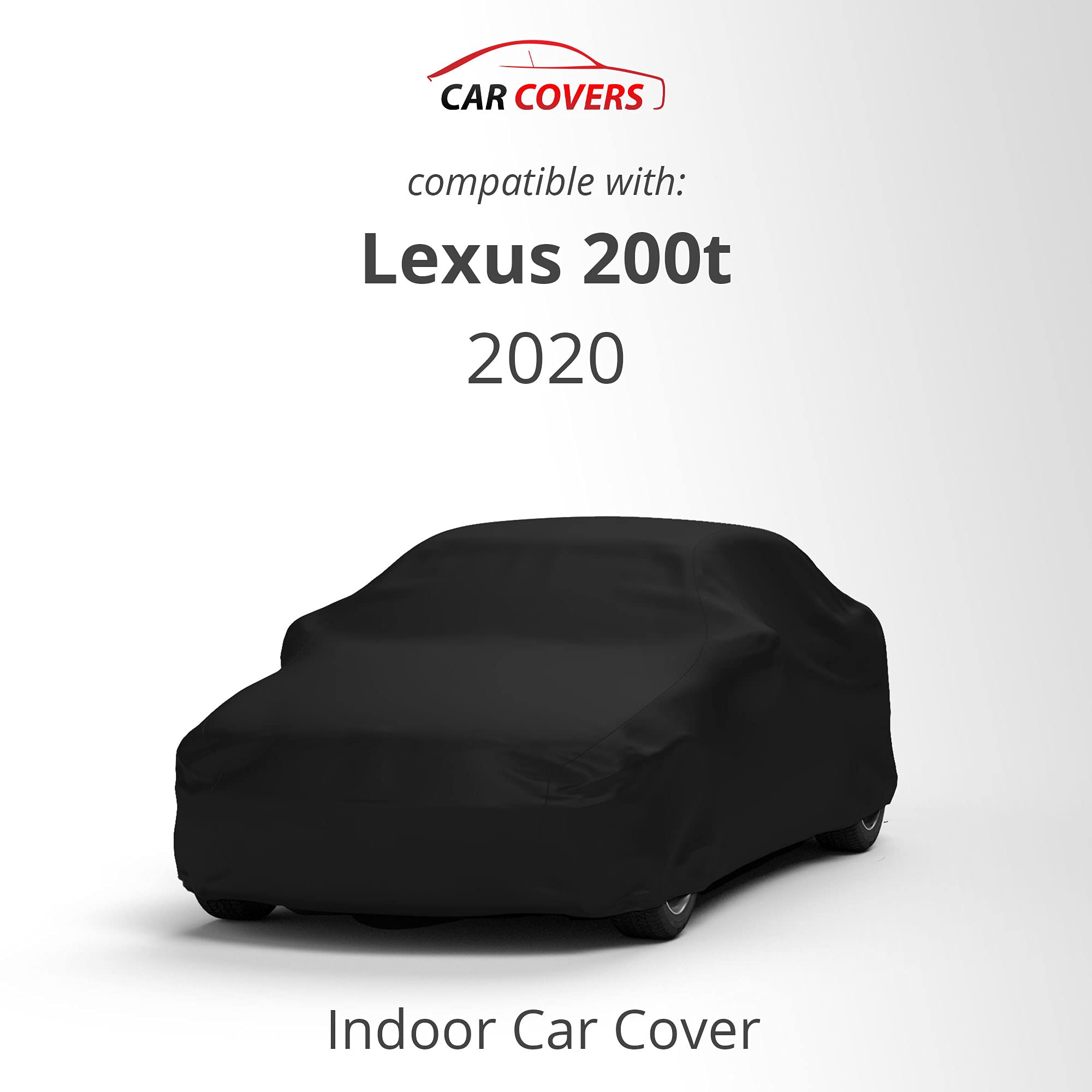 Scratch-Resistant Indoor Car Cover for Lexus 2020 200t - Black Satin Ultra Soft Material with Warranty | Waterproof Dustproof Protection | Perfect for Garage, Storage & Long-Term Parking